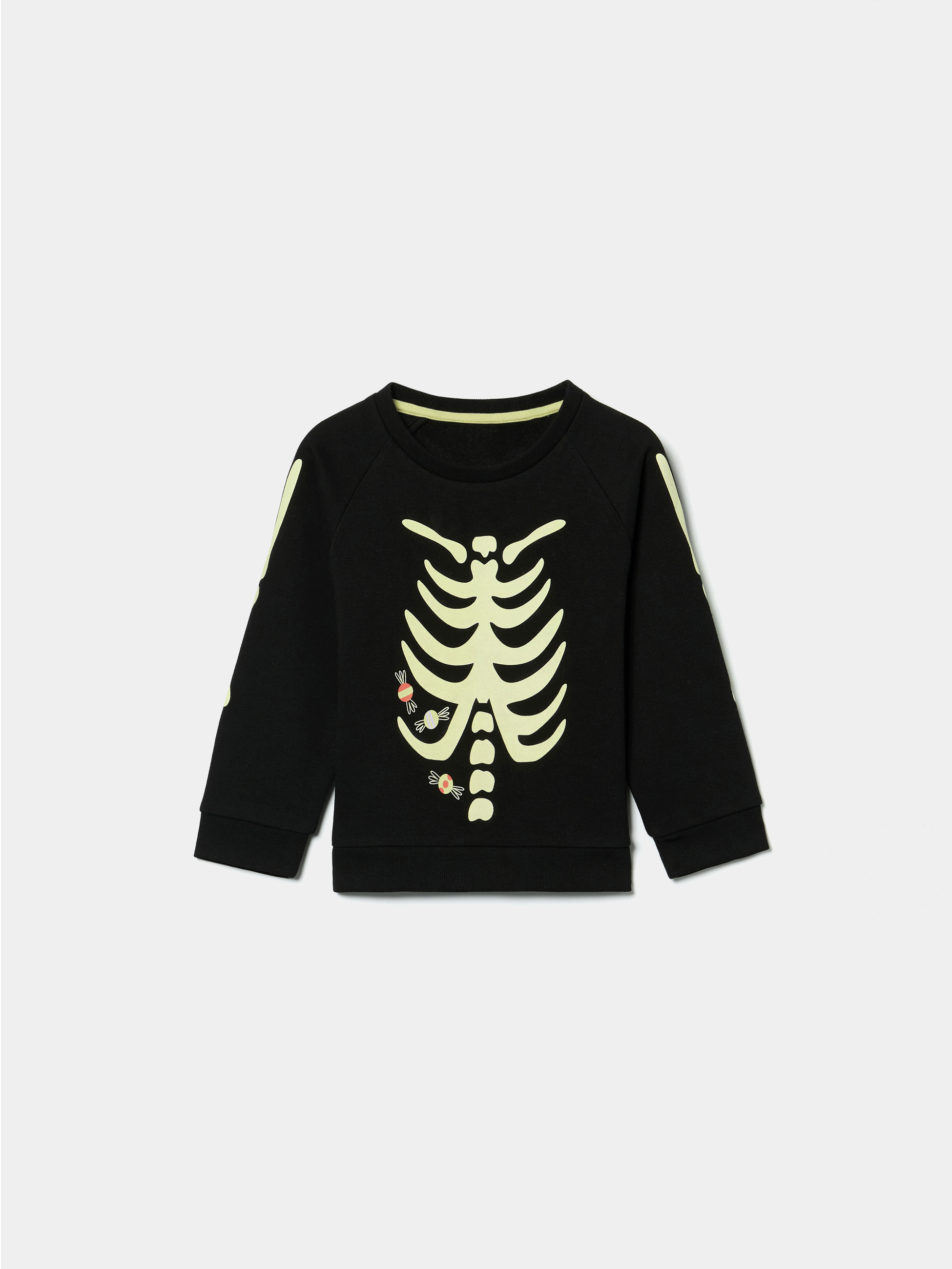 Sweatshirt esqueleto que brilha no escuro