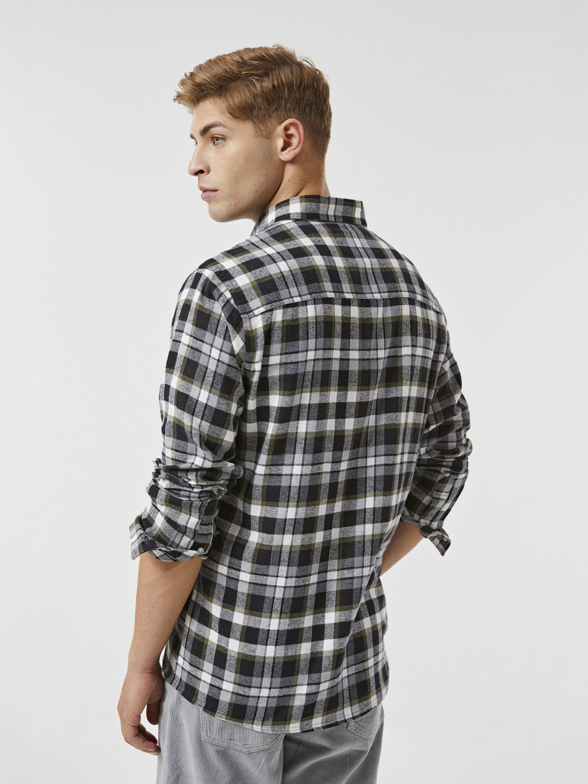 Camisa xadrez de algodão