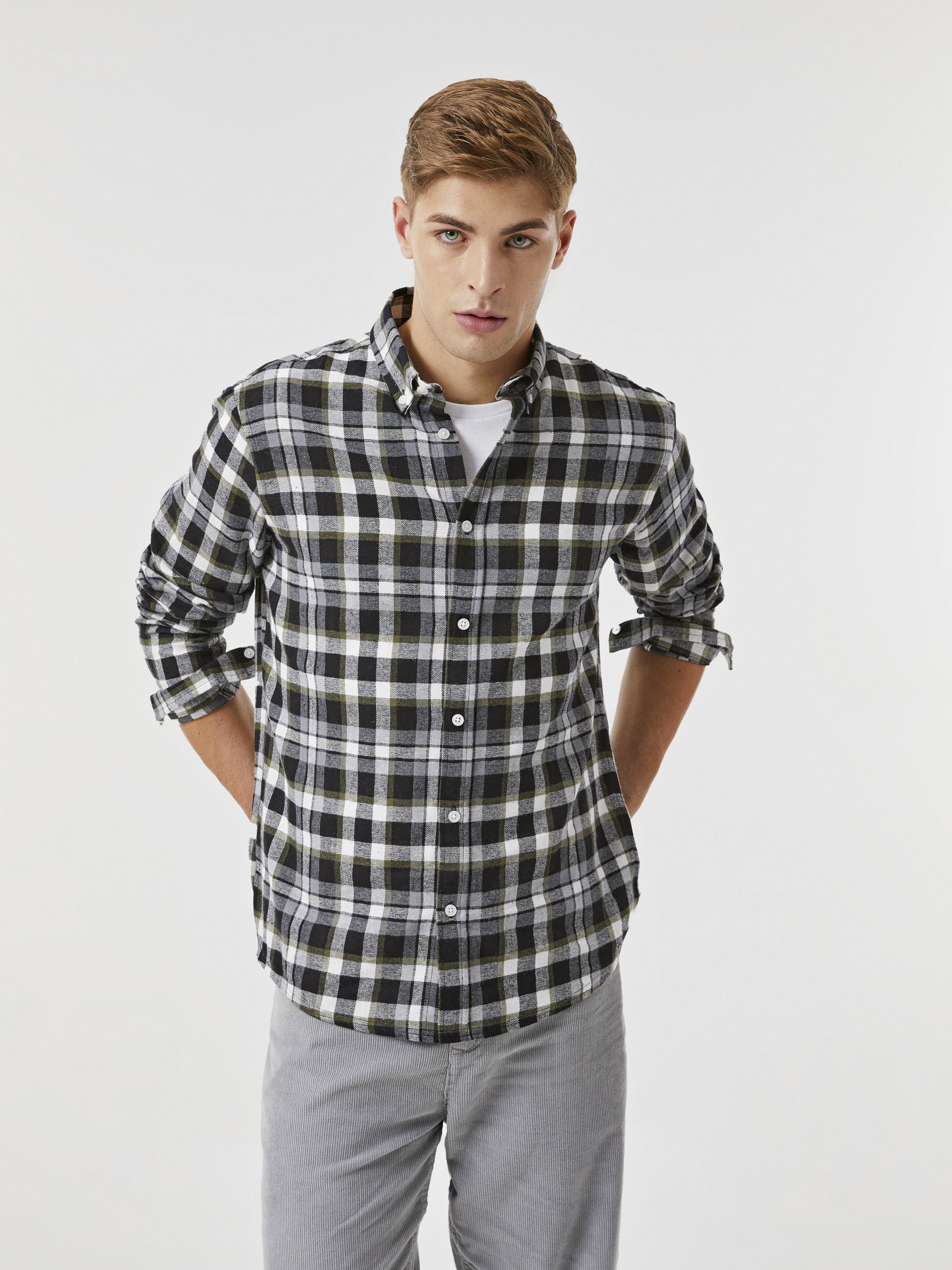 Camisa xadrez de algodão