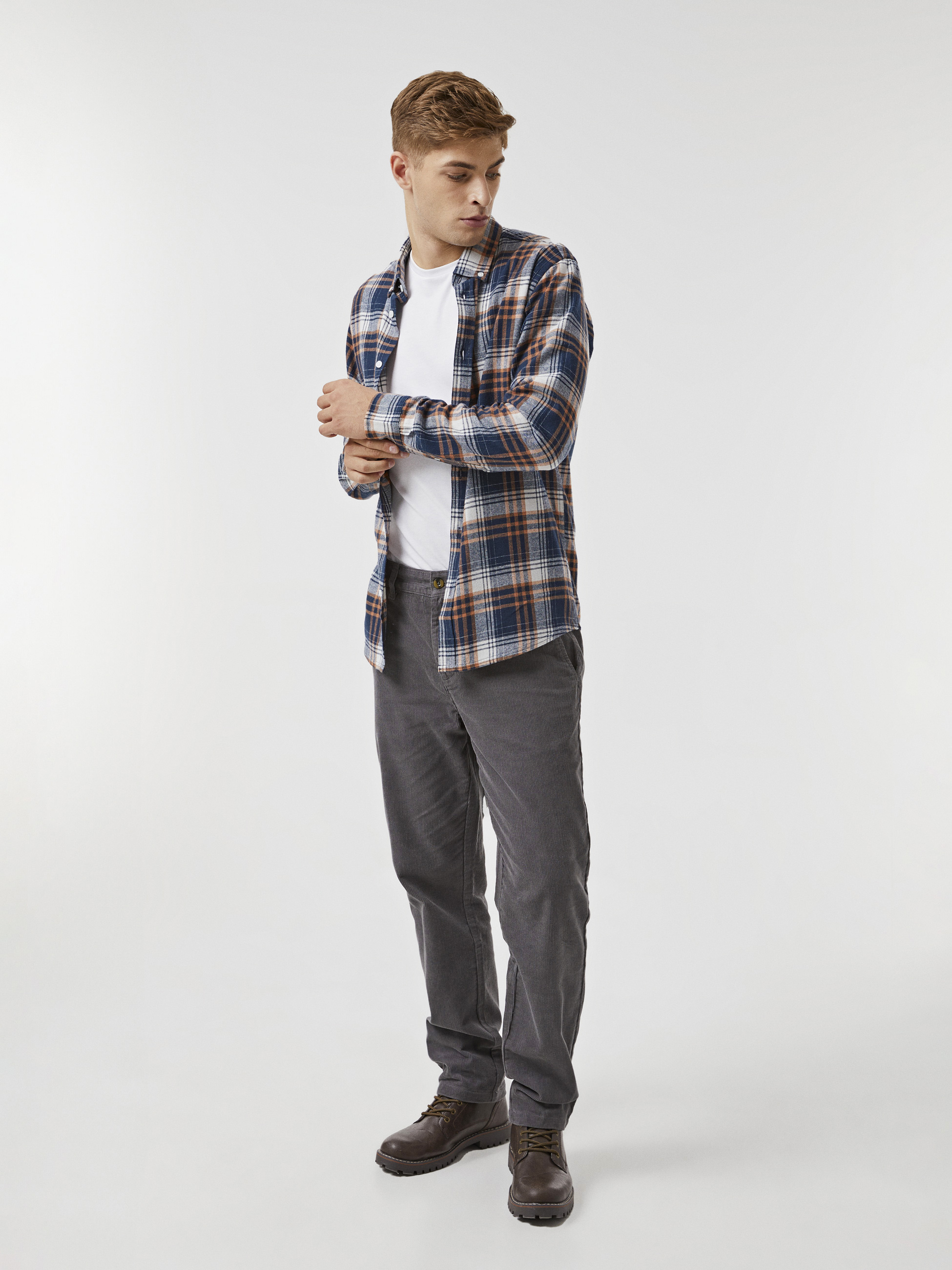 Camisa xadrez de algodão