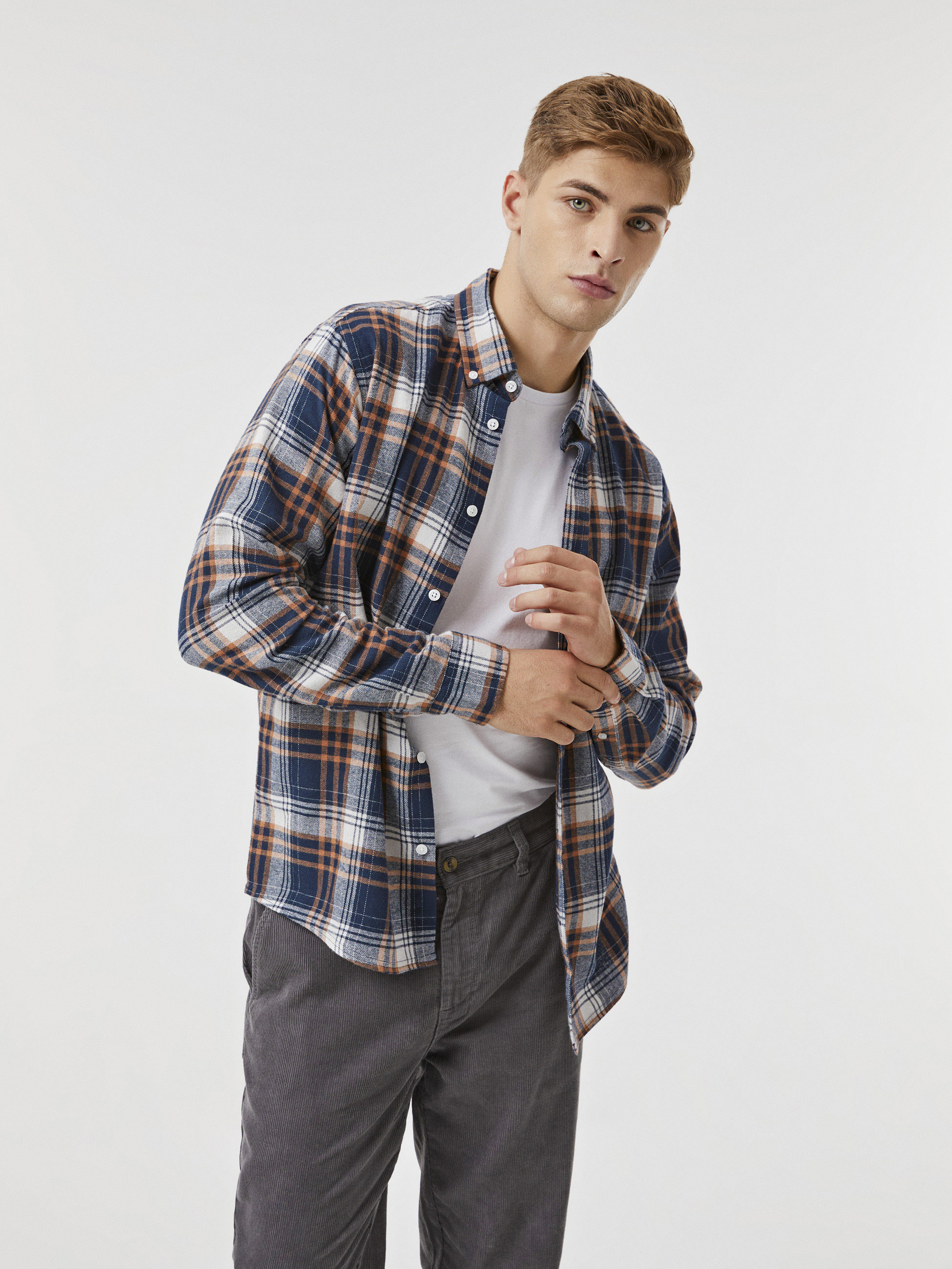 Camisa xadrez de algodão