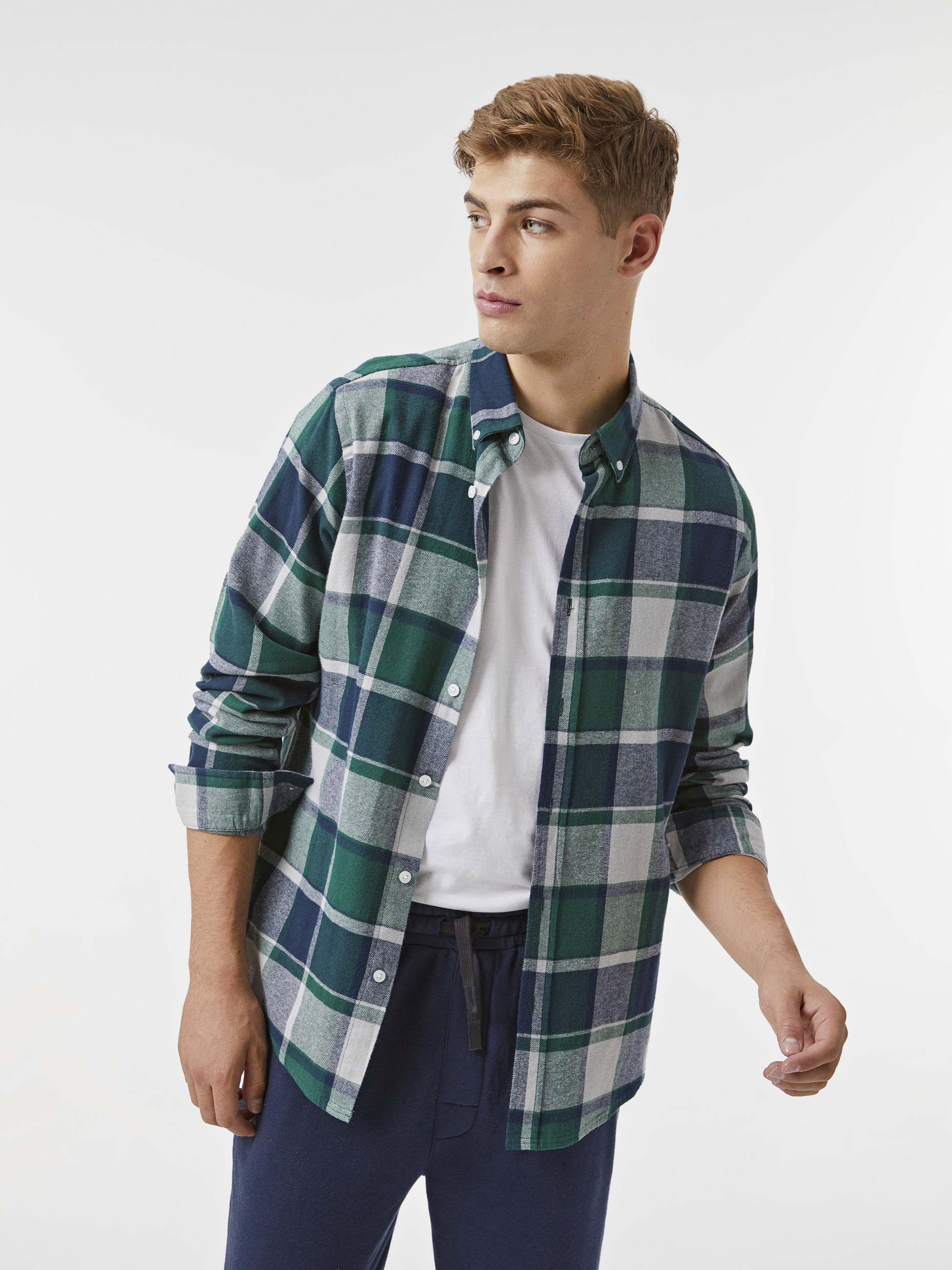 Camisa xadrez de algodão