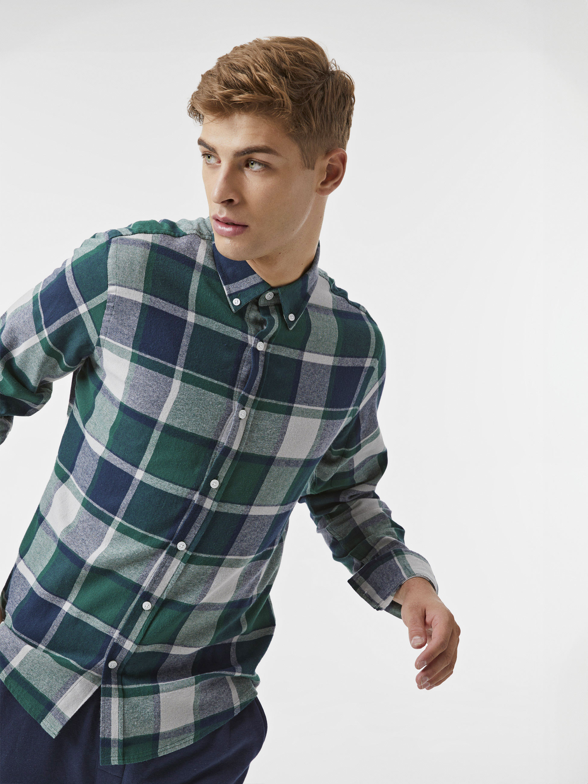 Camisa xadrez de algodão