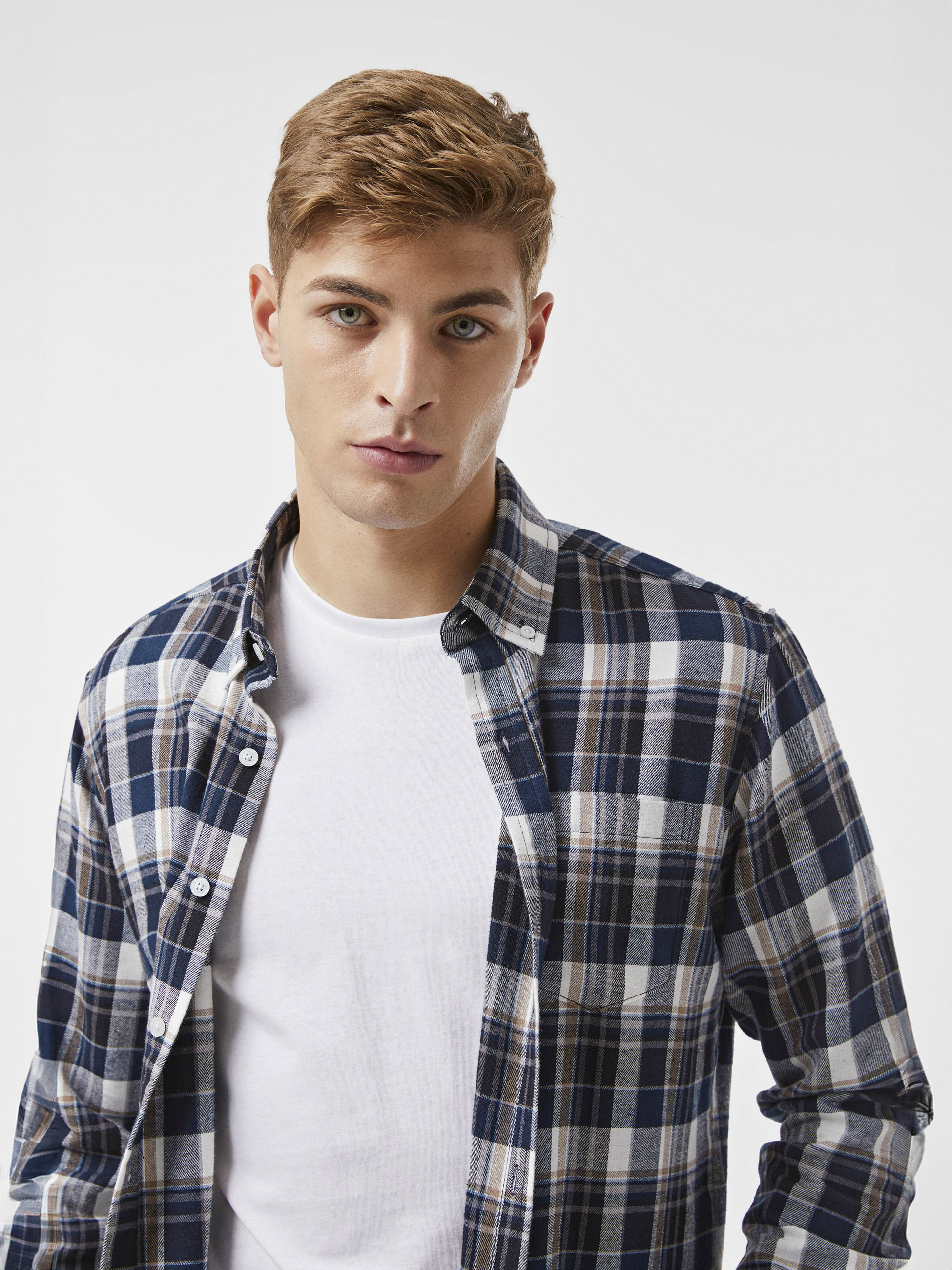 Camisa xadrez de algodão