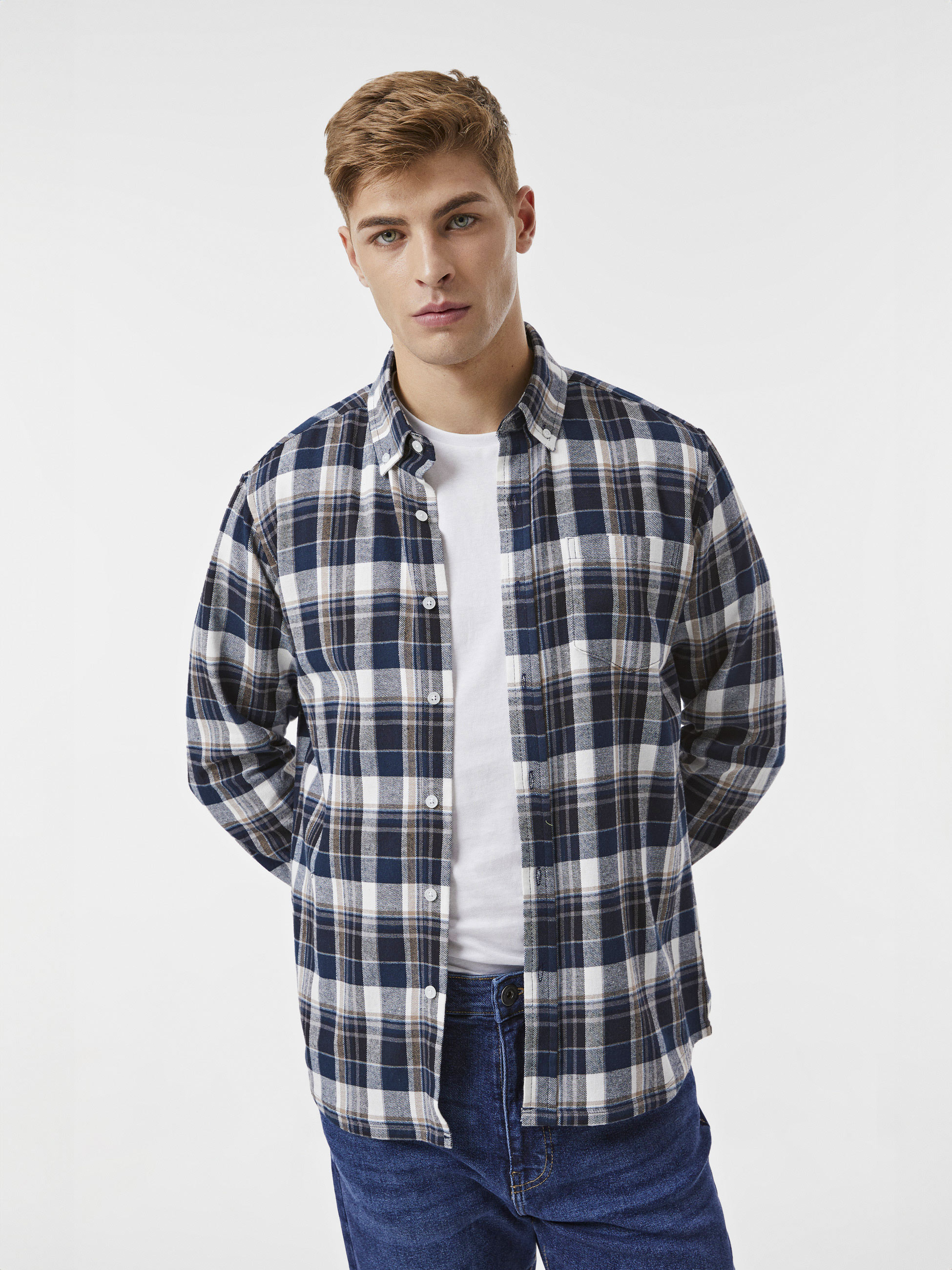 Camisa xadrez de algodão