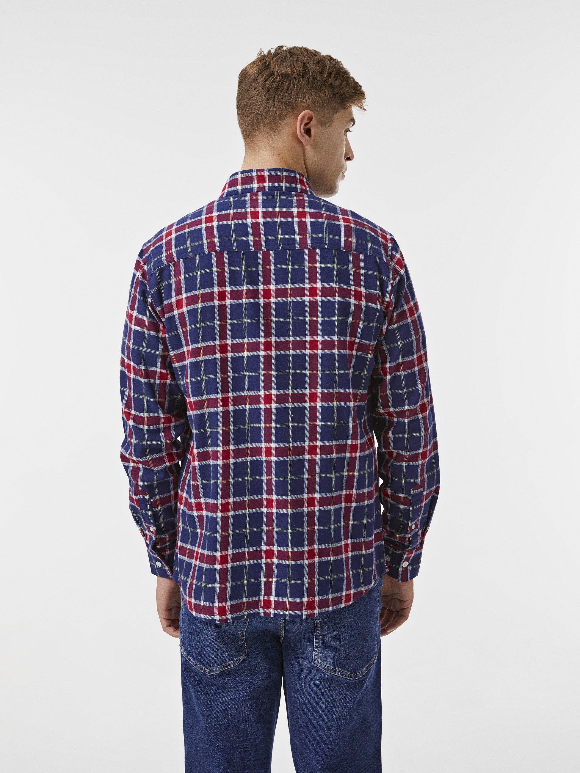 Camisa xadrez de algodão