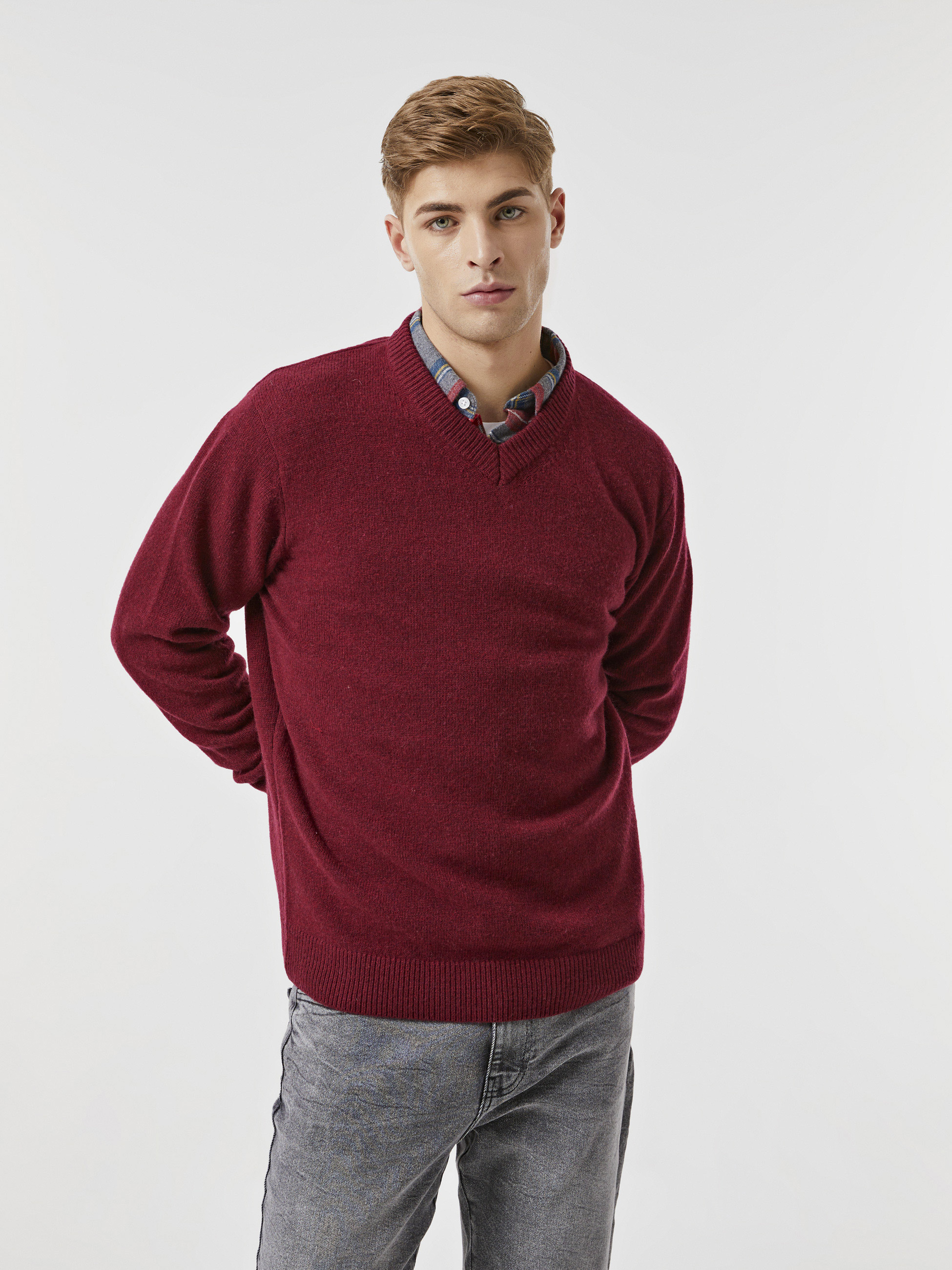 Pullover decote em V