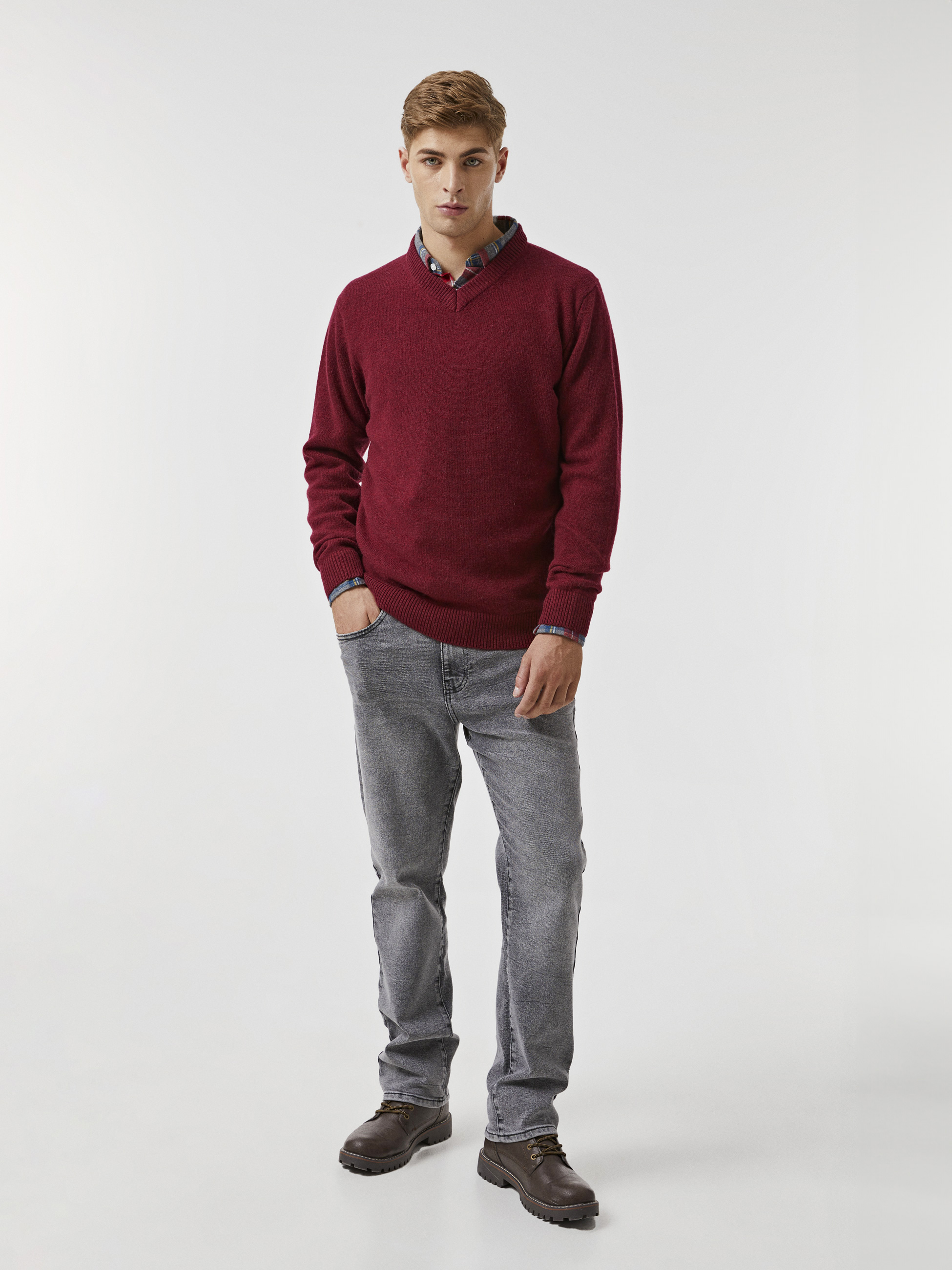 Pullover decote em V