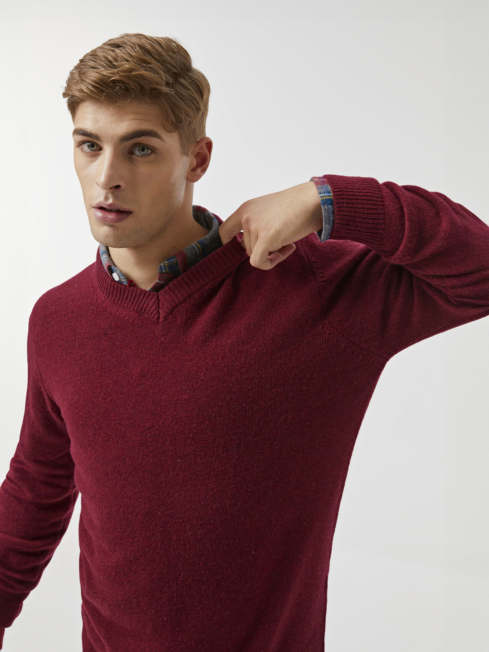 Pullover decote em V