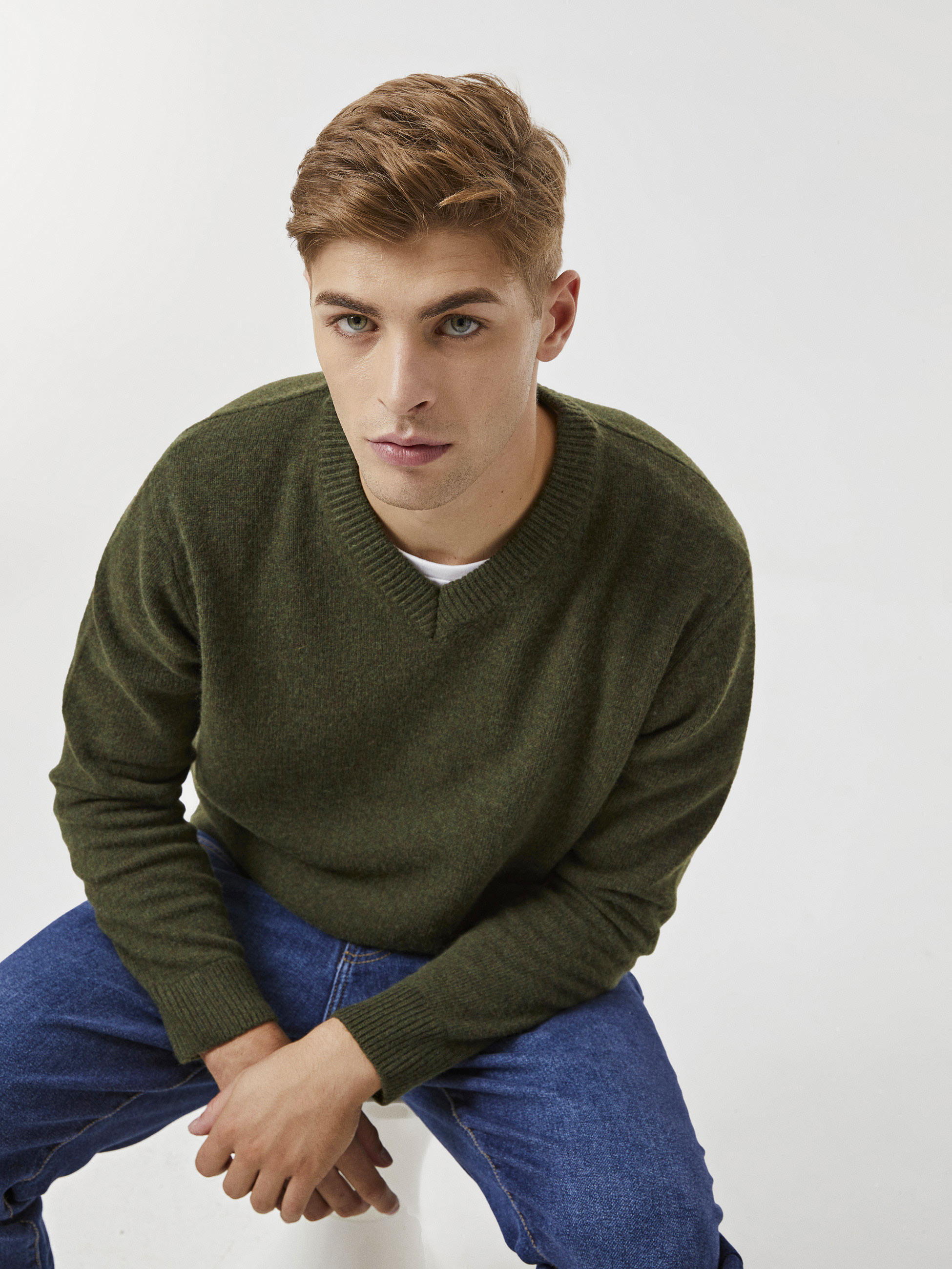 Pullover decote em V