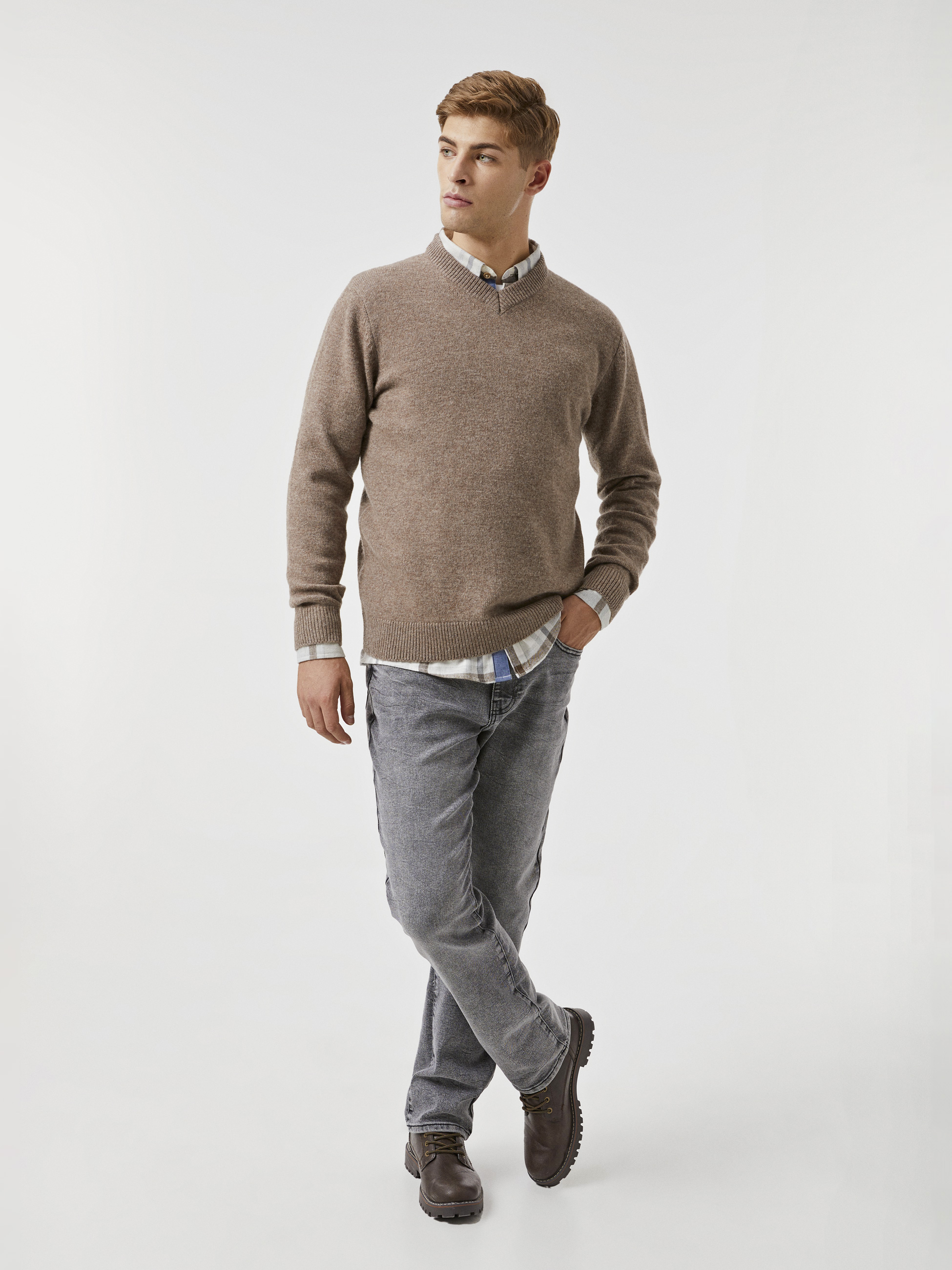 Pullover decote em V