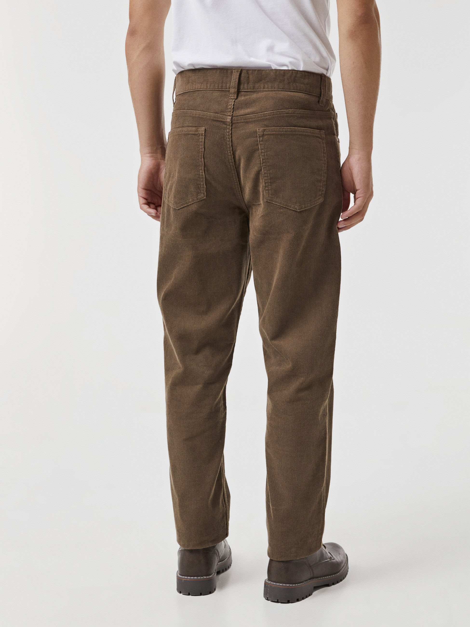 Calças bombazine 5 bolsos