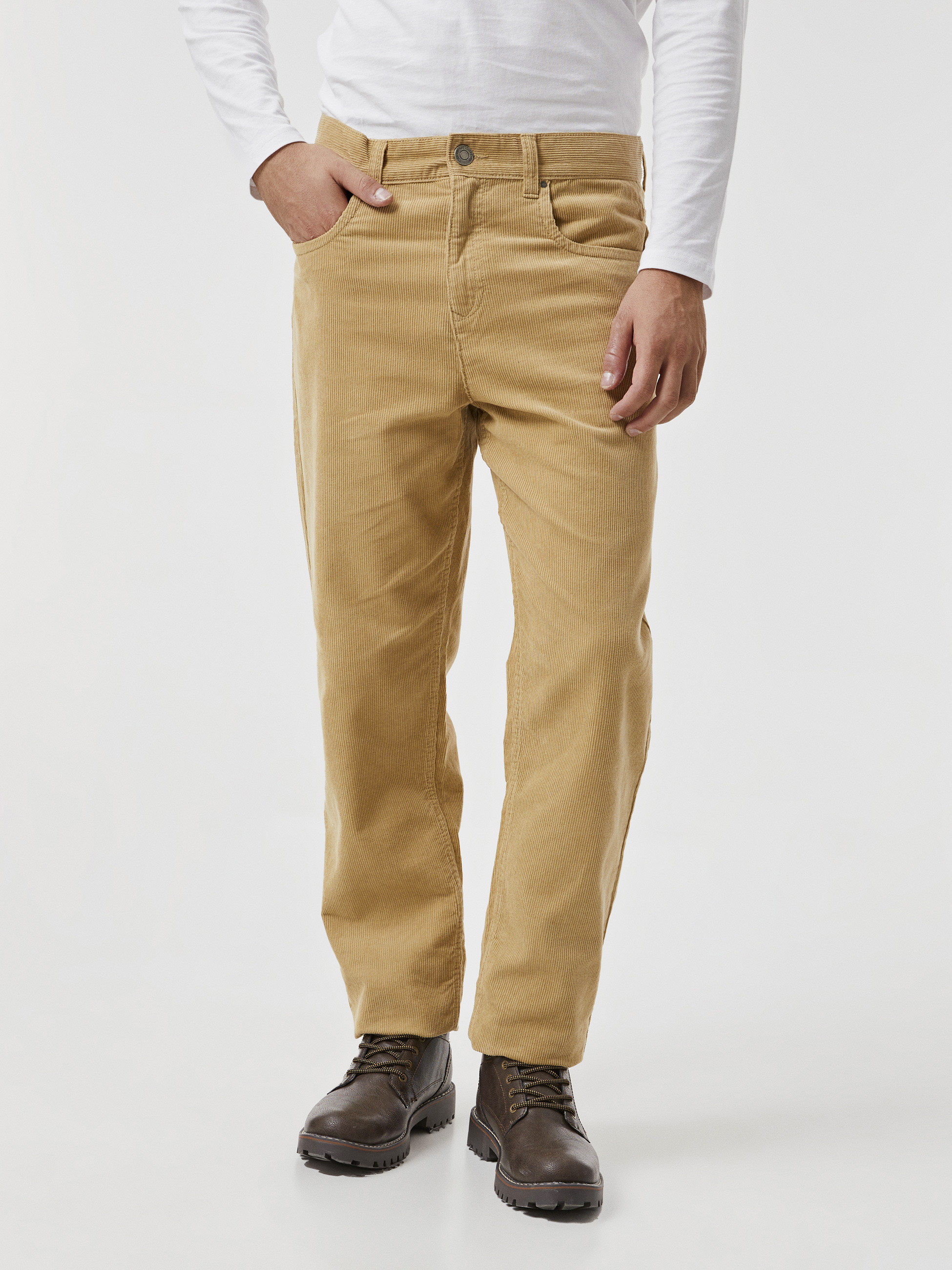 Calças bombazine 5 bolsos