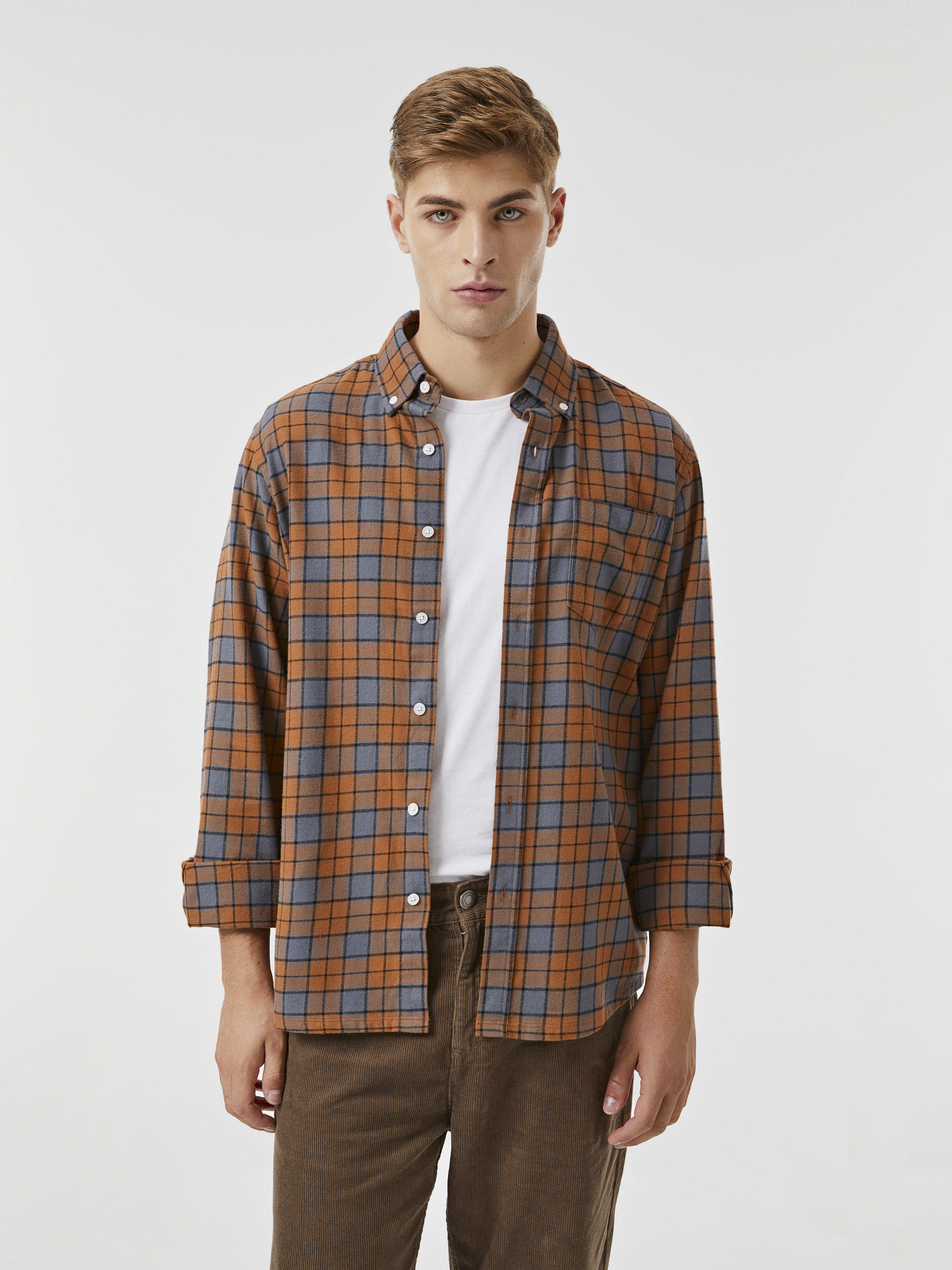 Camisa xadrez de algodão