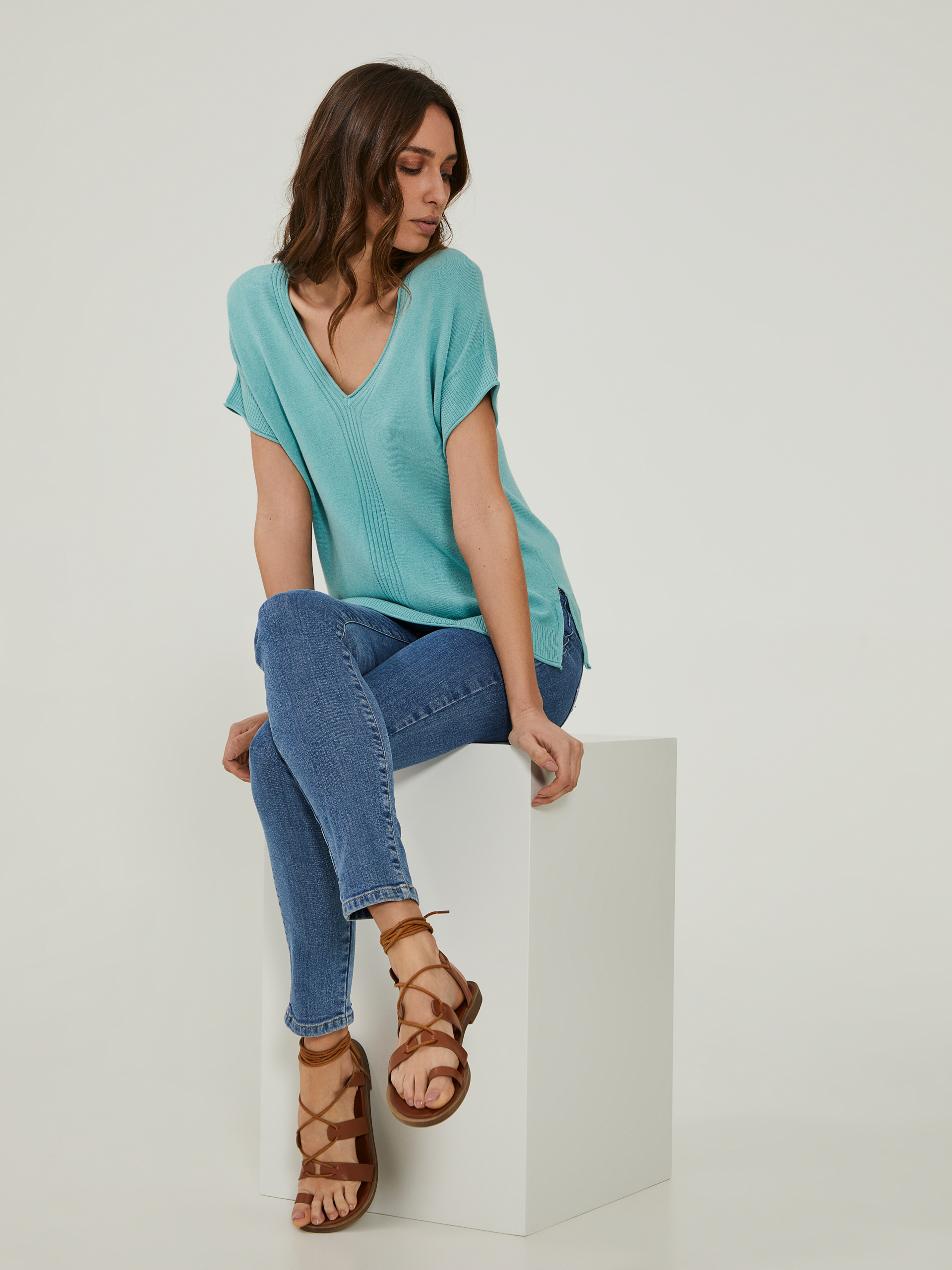 Camisola decote em V
