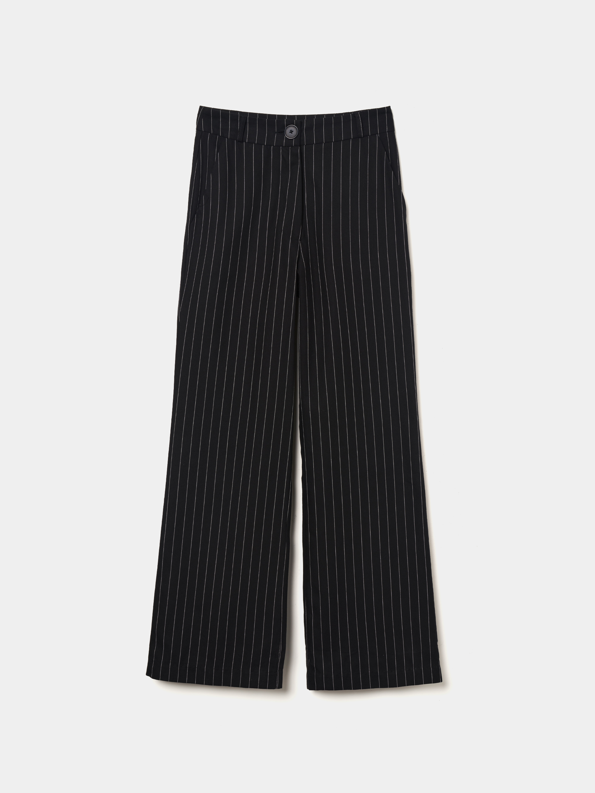 Calças alfaiataria às riscas