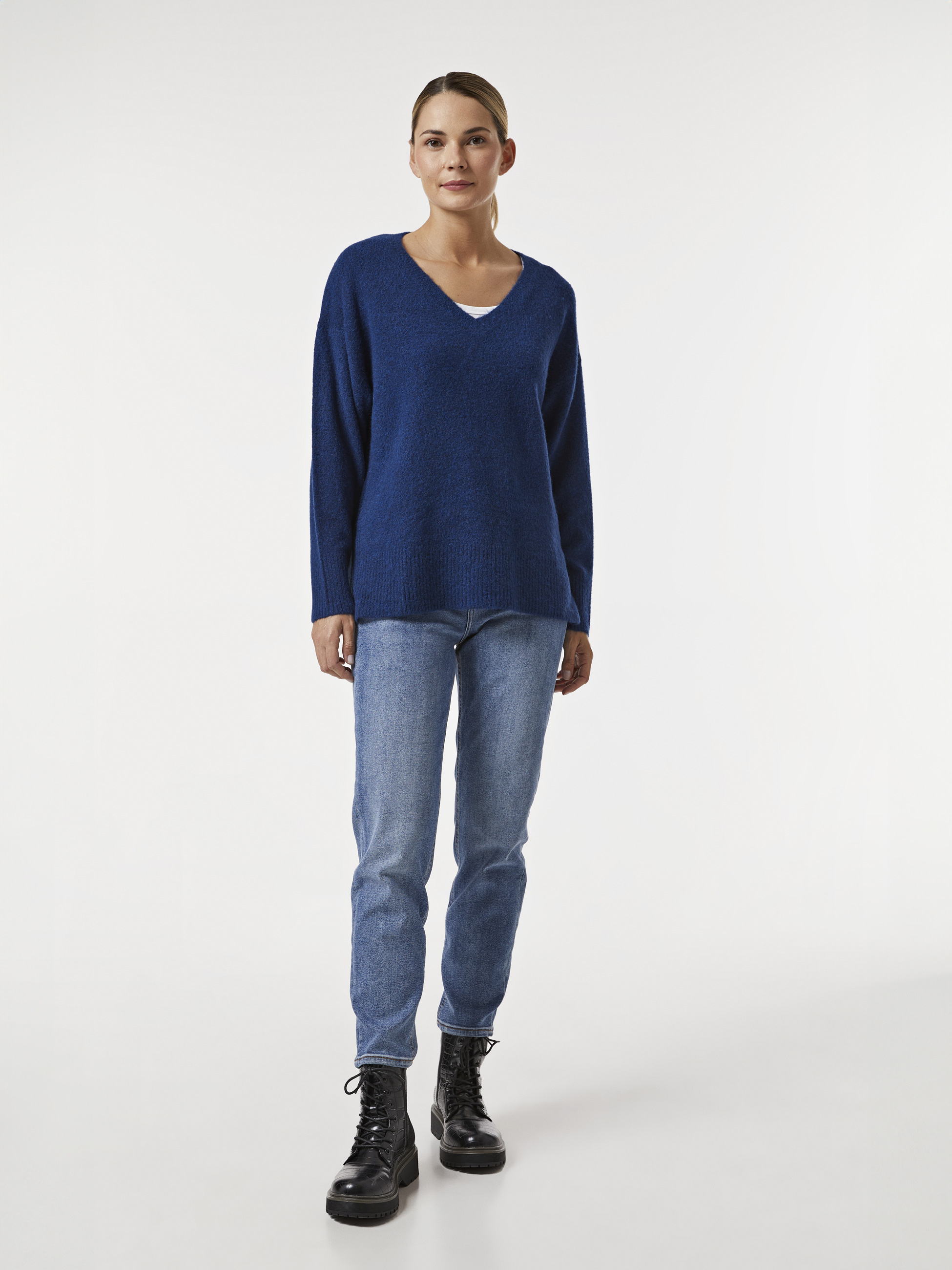 Camisola malha decote em V