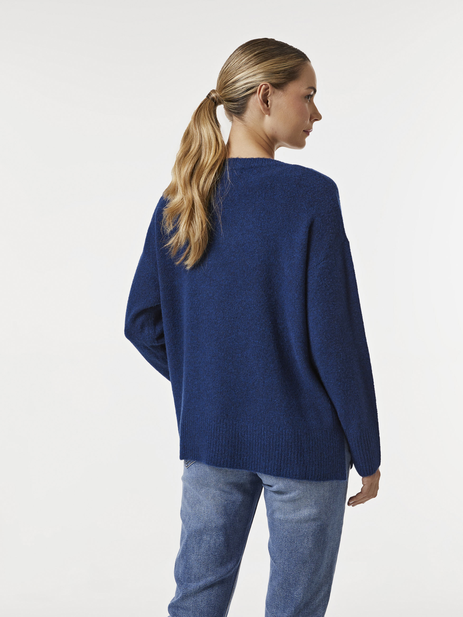 Camisola malha decote em V