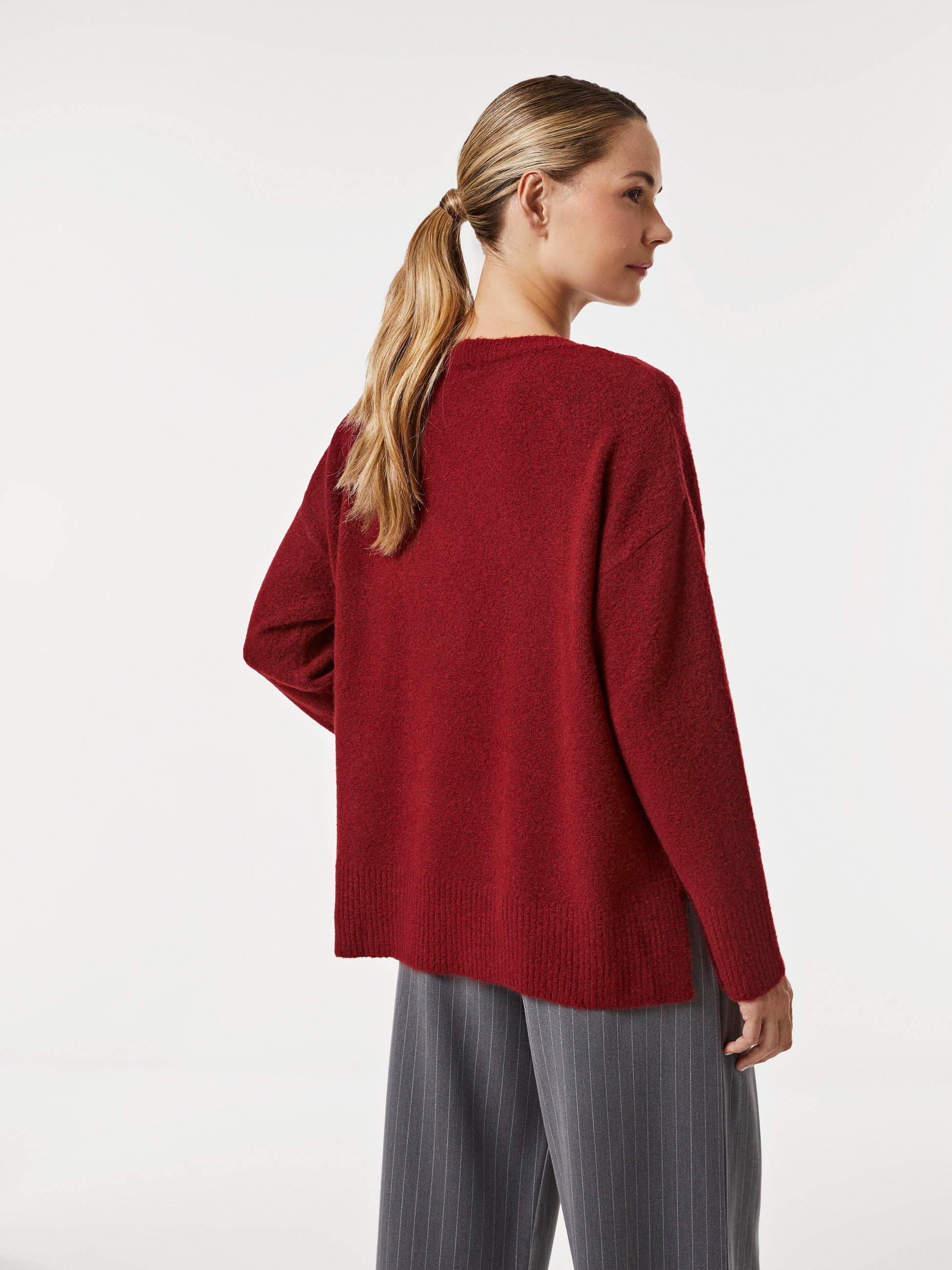 Camisola malha decote em V