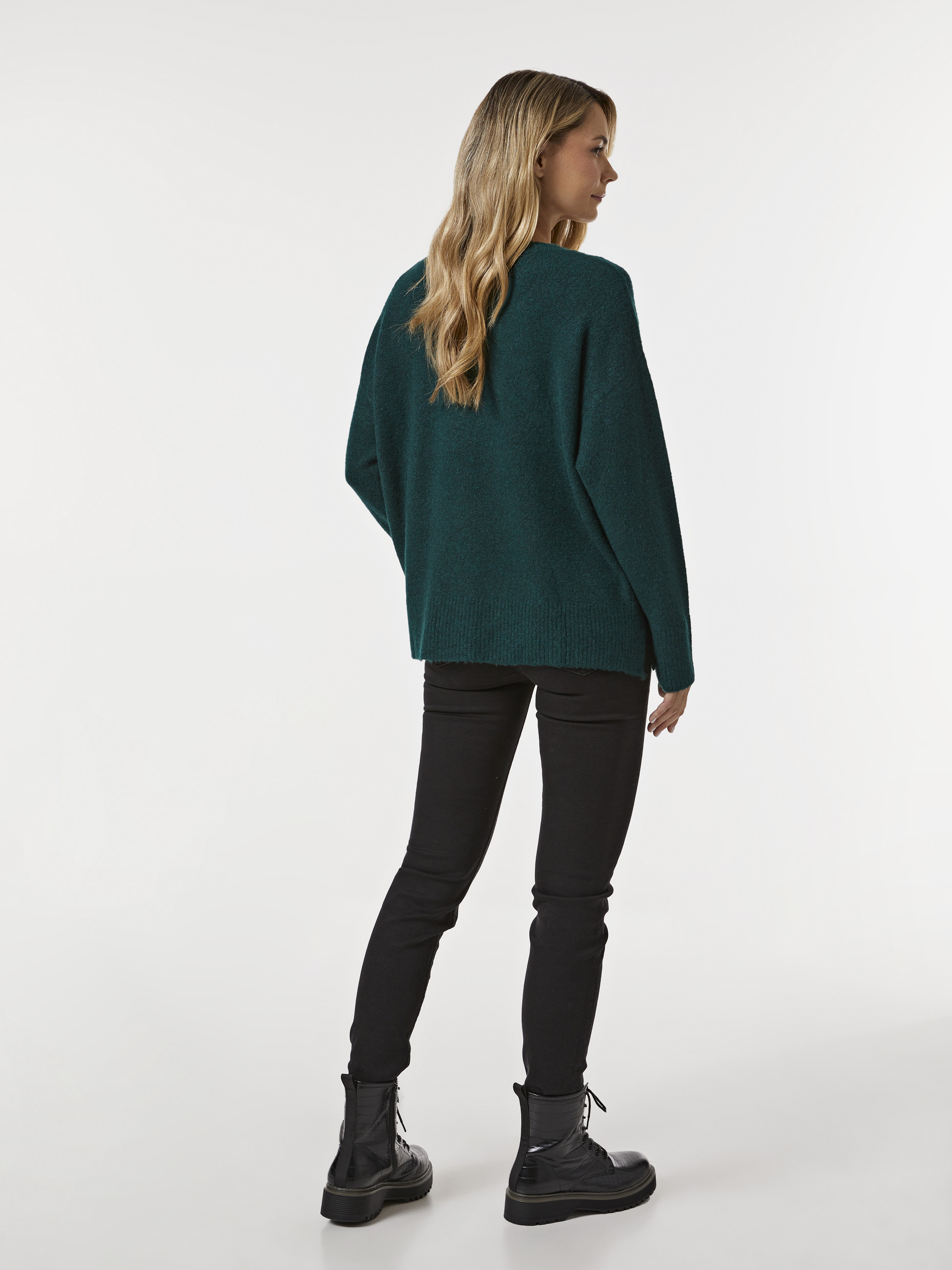 Camisola malha decote em V