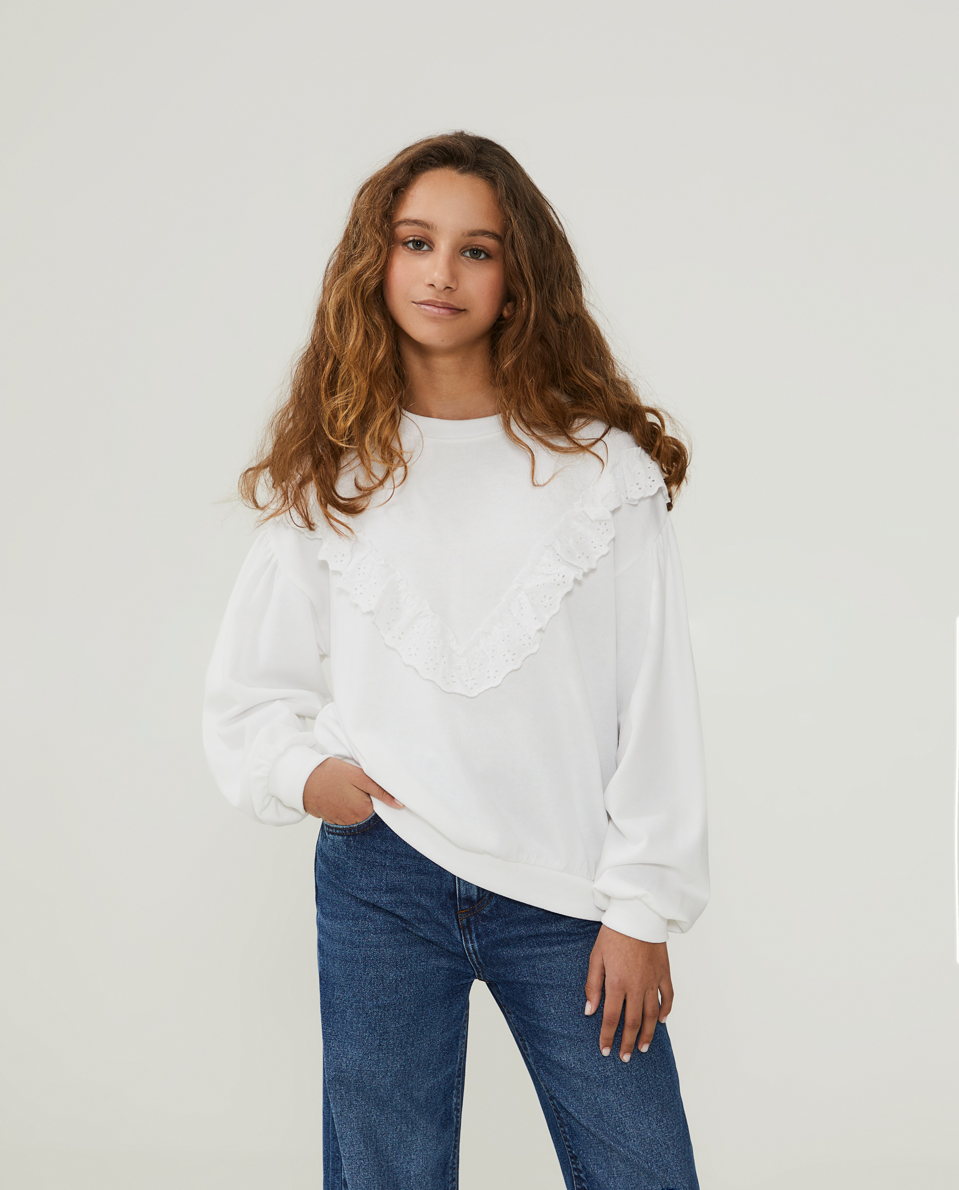 Sweatshirt com folhos