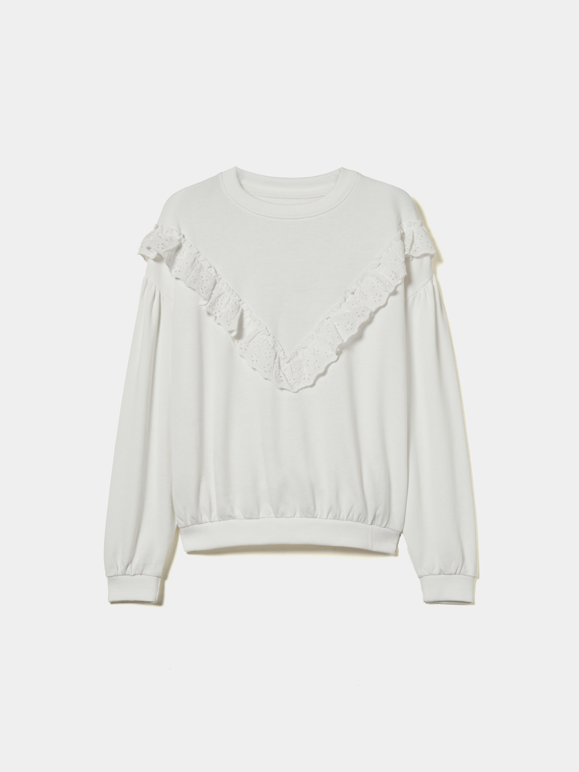 Sweatshirt com folhos