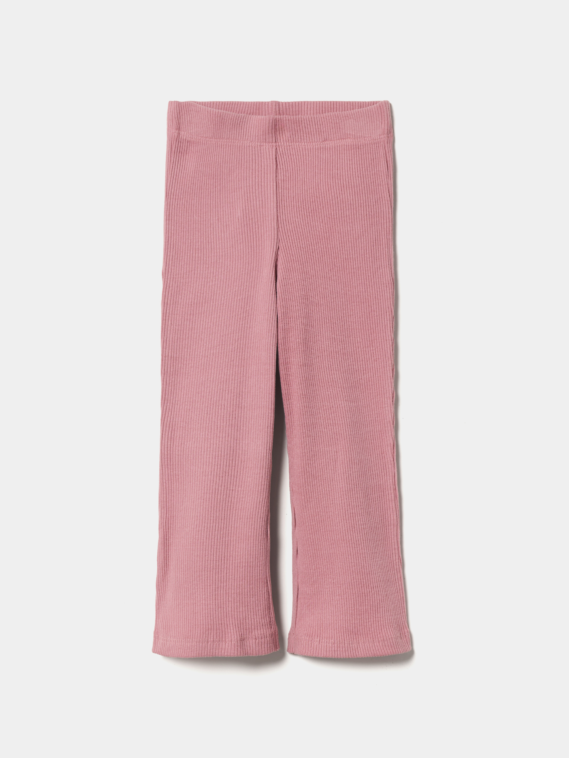 Calças malha canelada