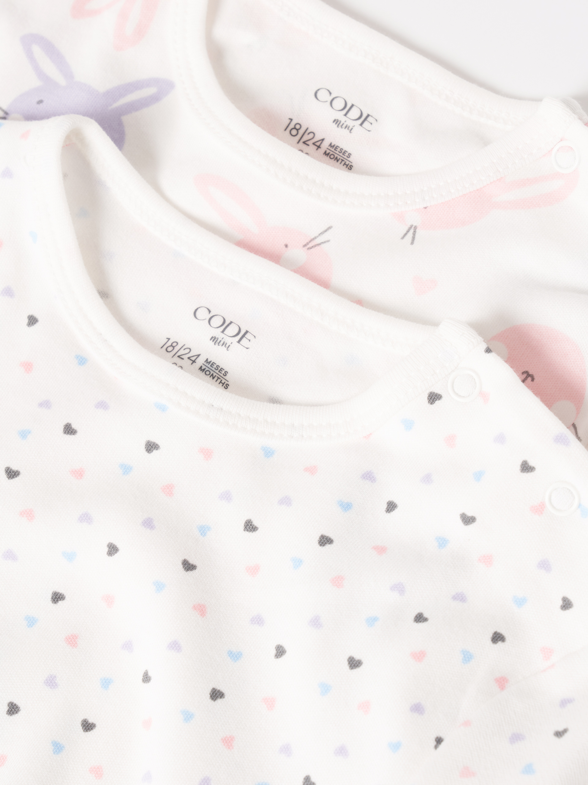 Pack dois babygrows 100% algodão