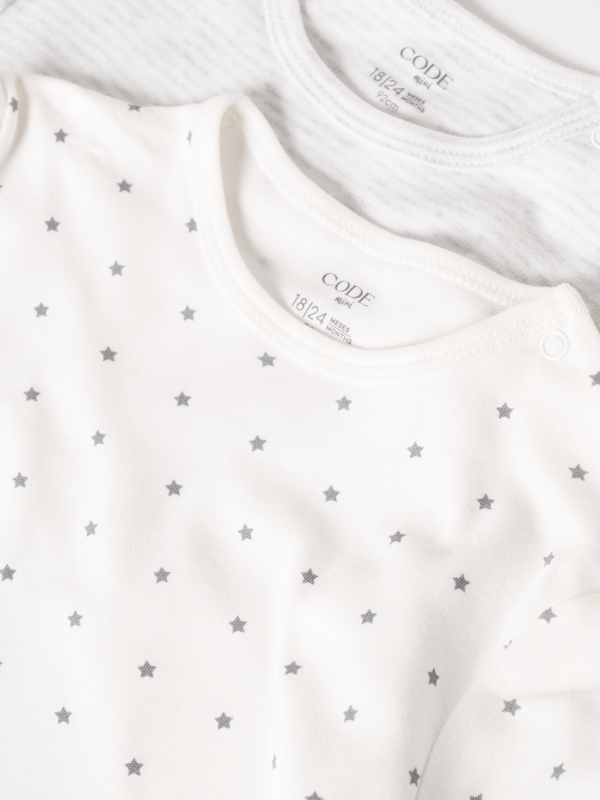 Pack dois babygrows 100% algodão