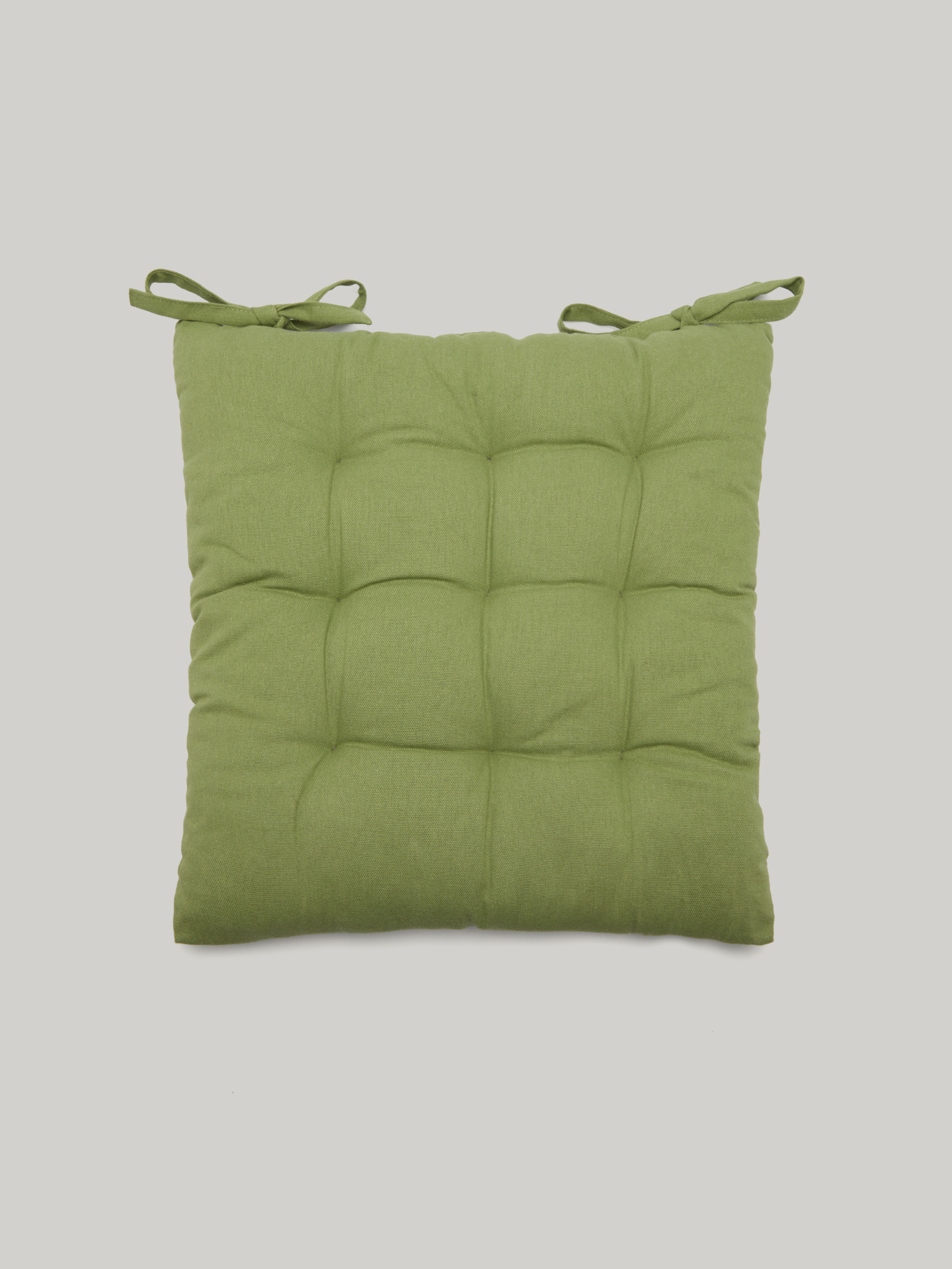 Almofada de Cadeira com Laços – Verde Oliva