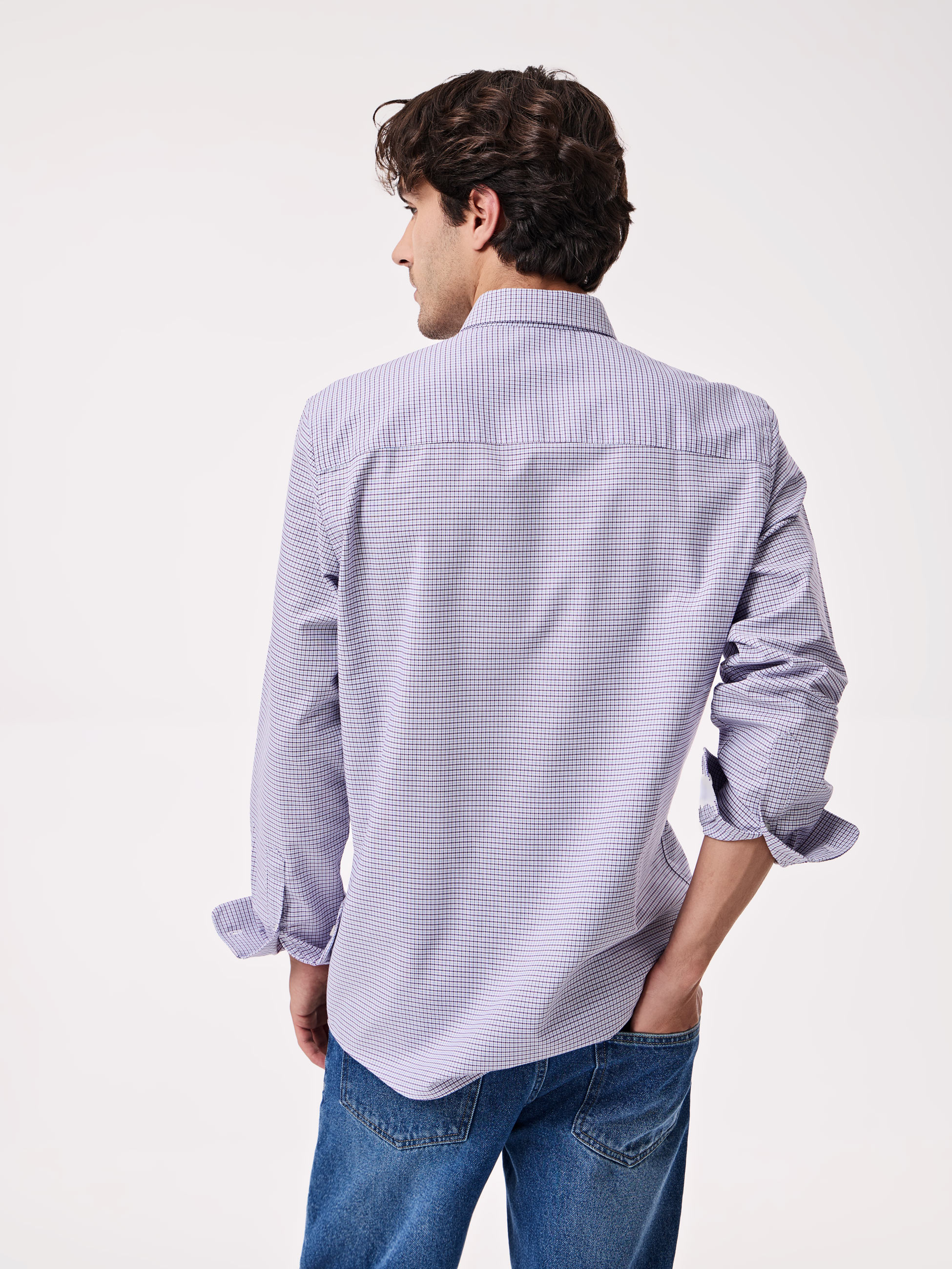 Camisa com Micro-Xadrez