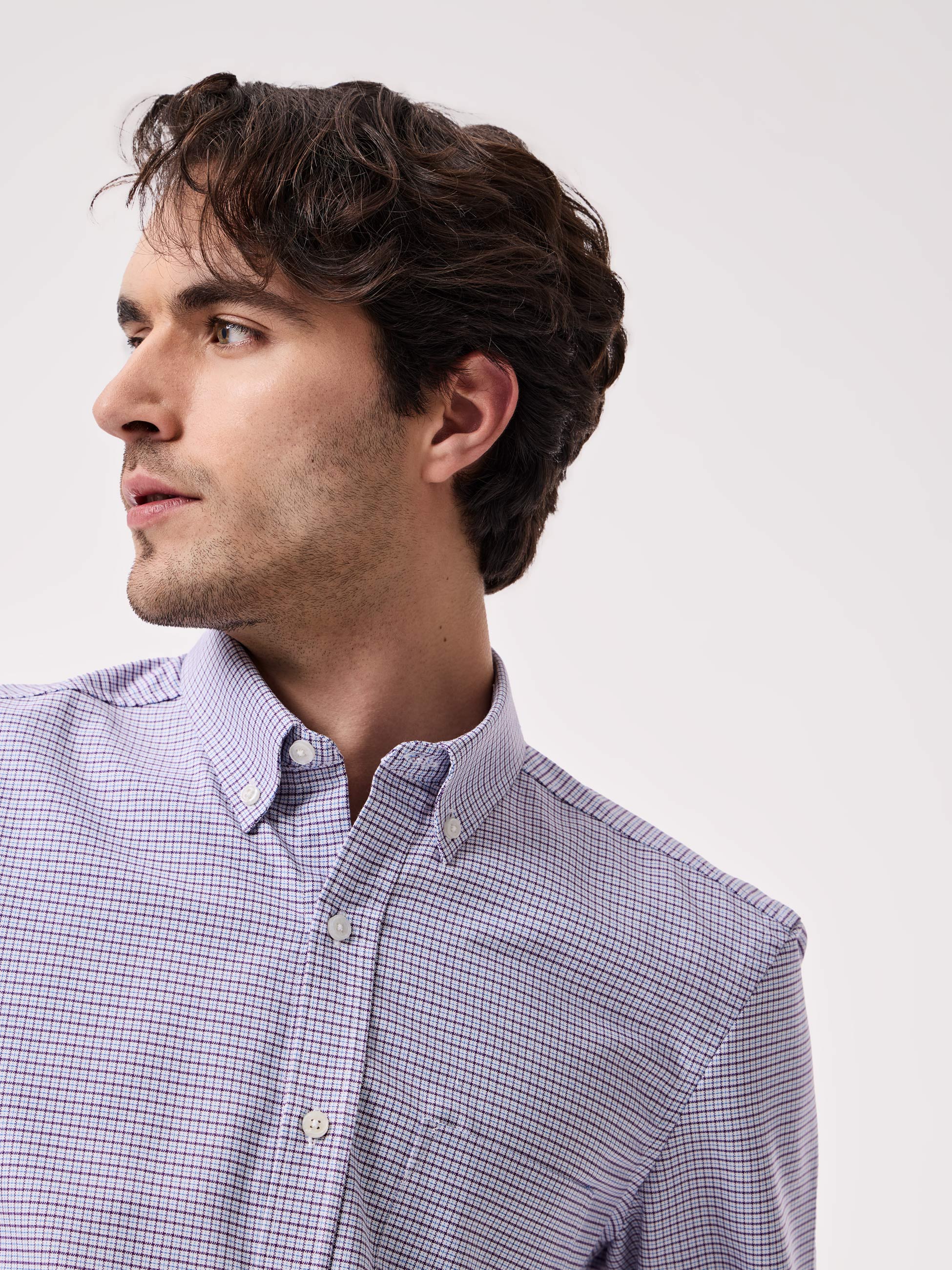 Camisa com Micro-Xadrez