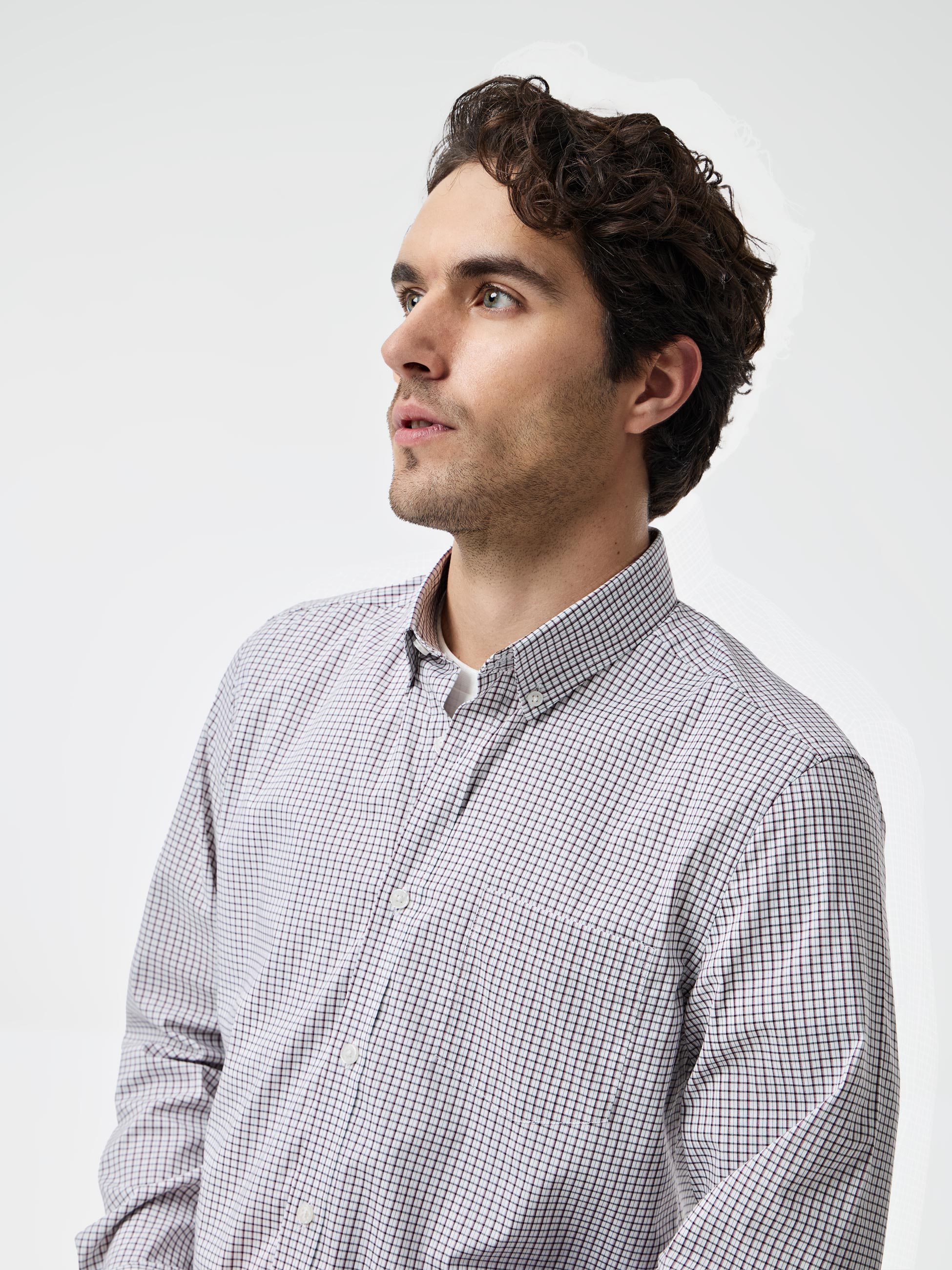 Camisa com Riscas Discretas