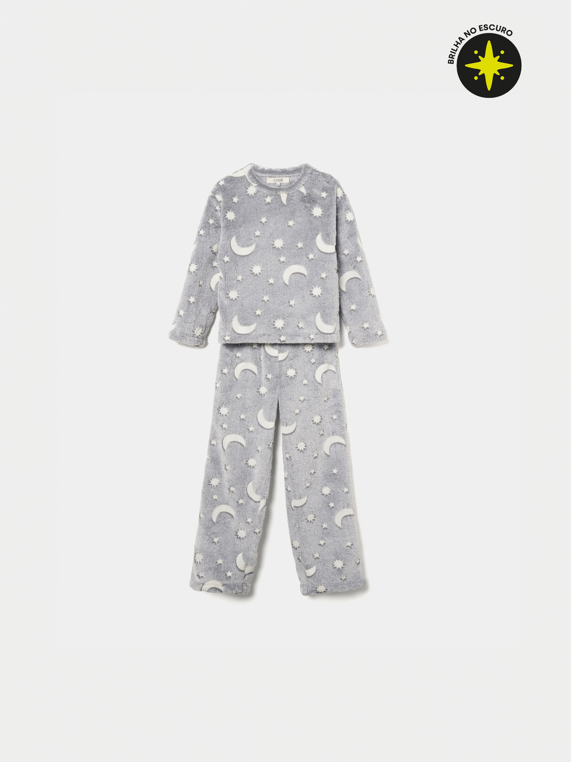 Pijama polar brilha no escuro