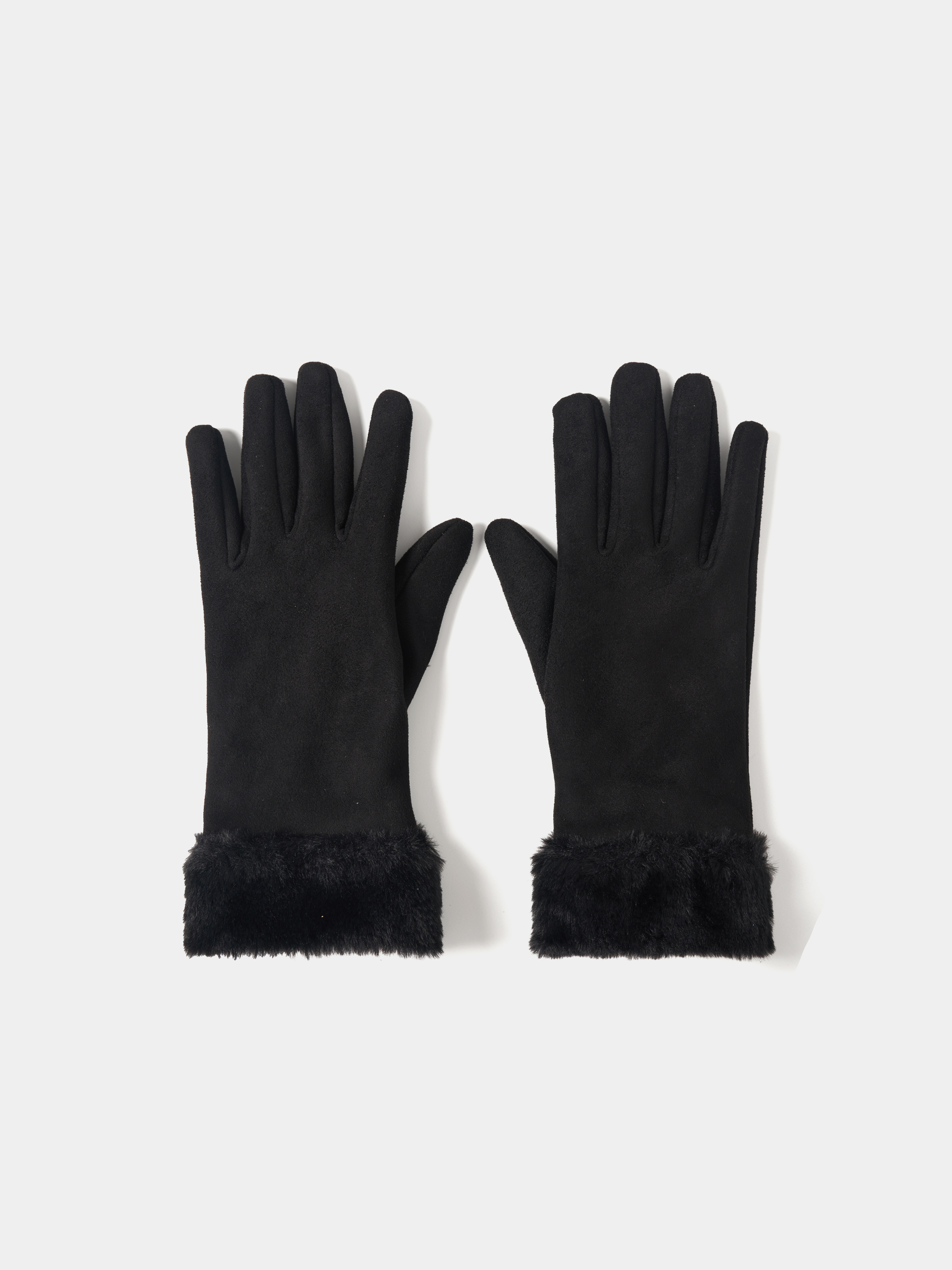 Luvas com pelo sintético
