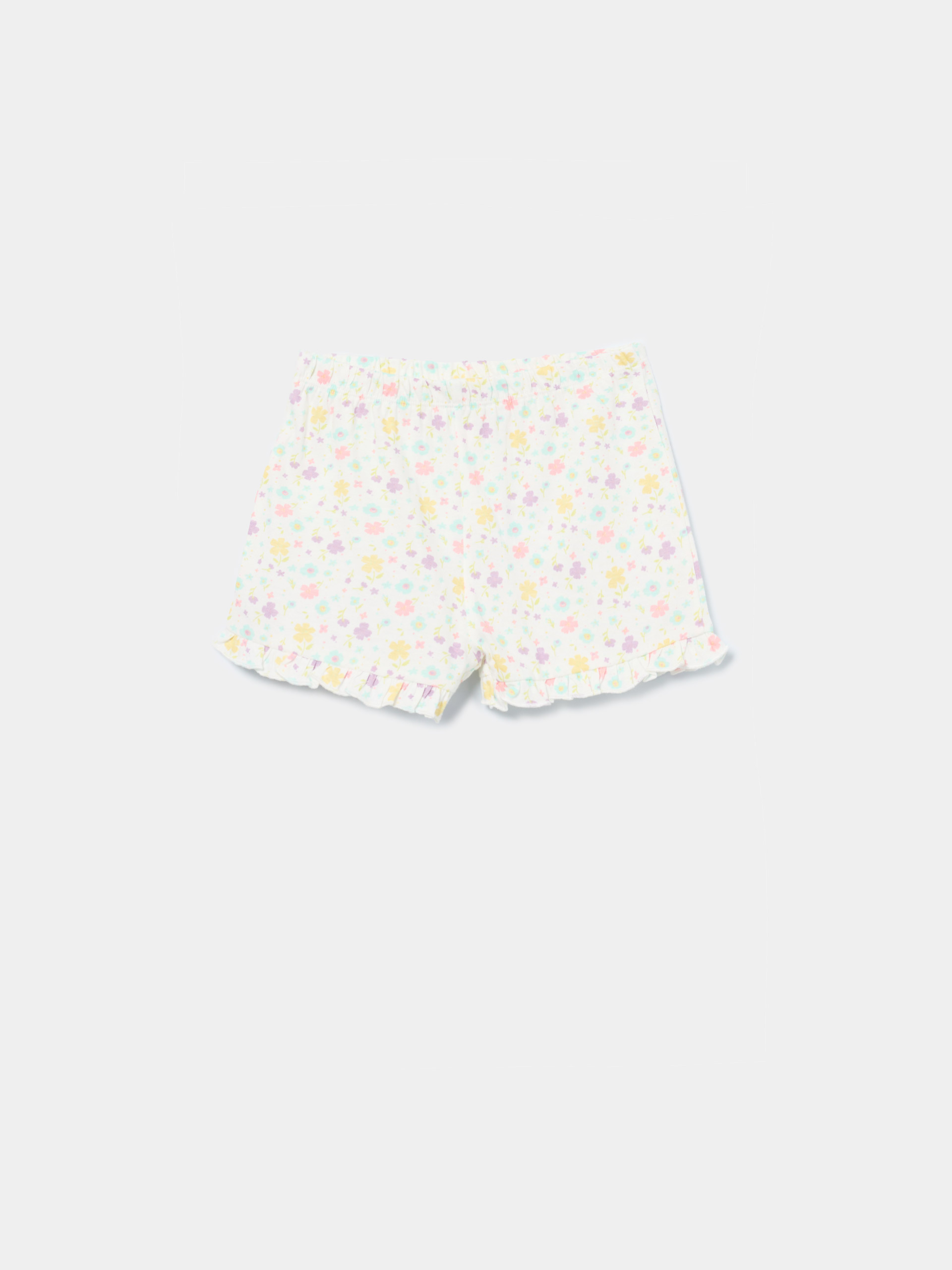 Pijama curto com flores