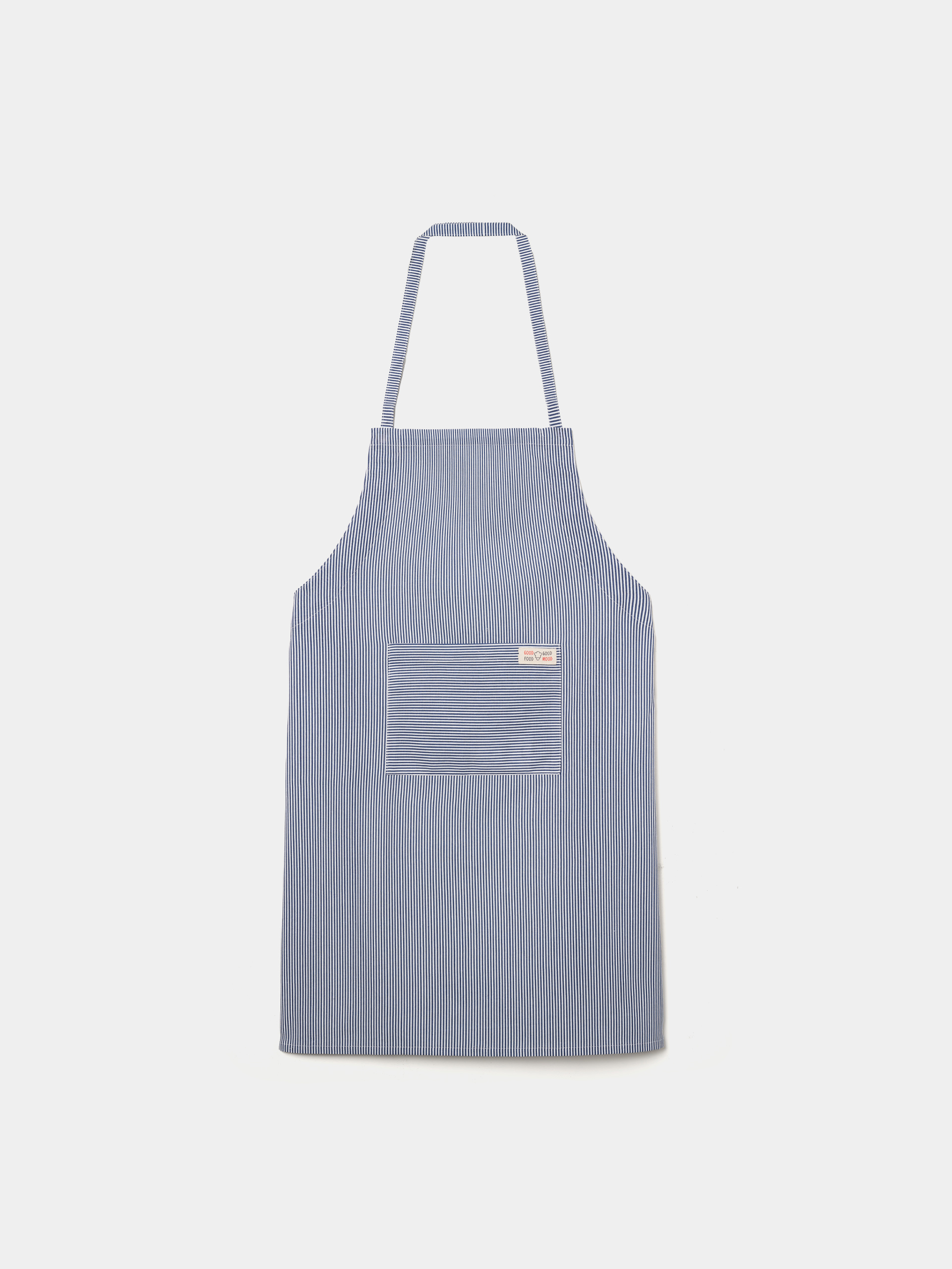 Avental de Cozinha com Riscas – Azul