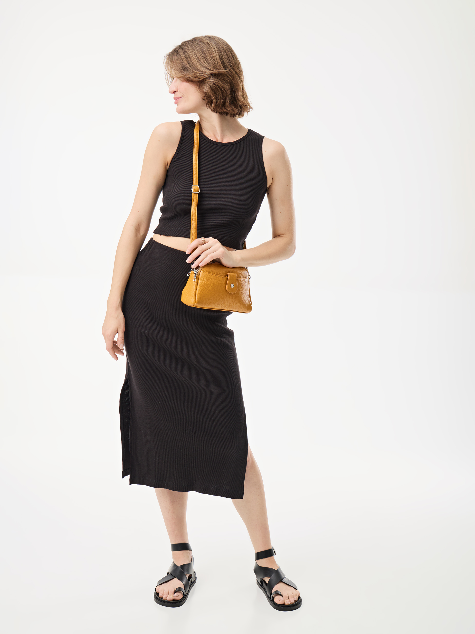 Saia midi 100% algodão