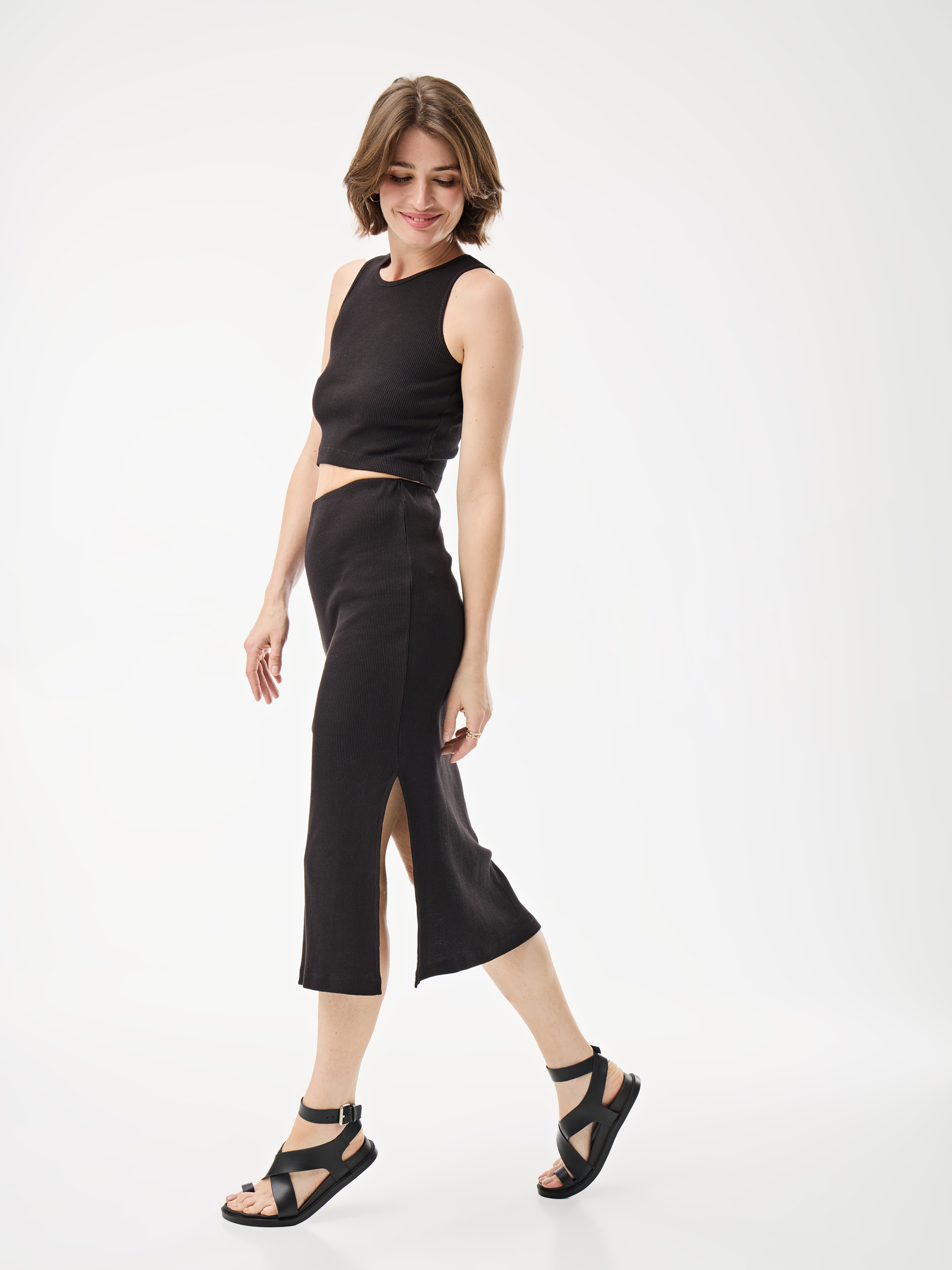 Saia midi 100% algodão