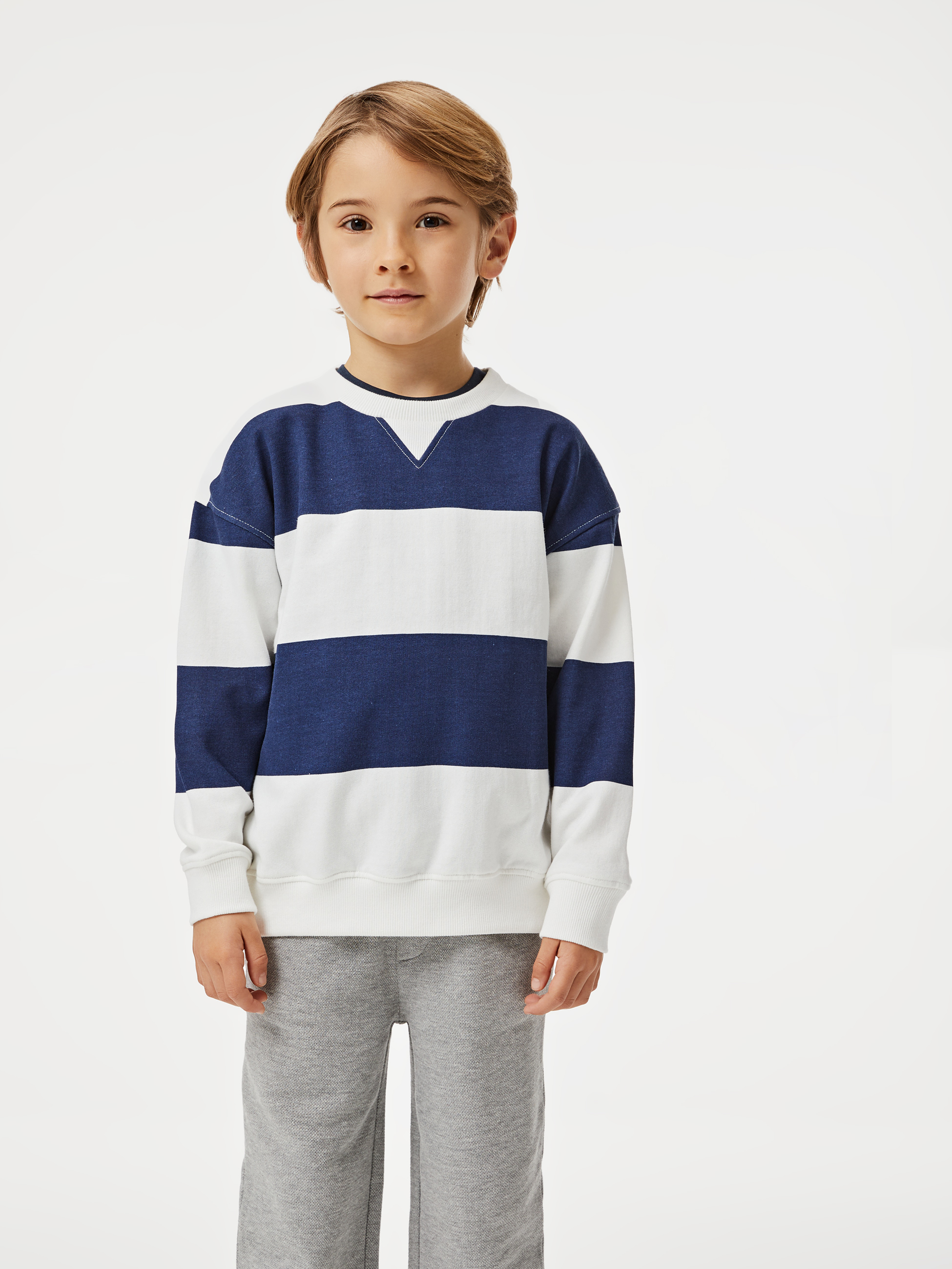 Sweatshirt às riscas