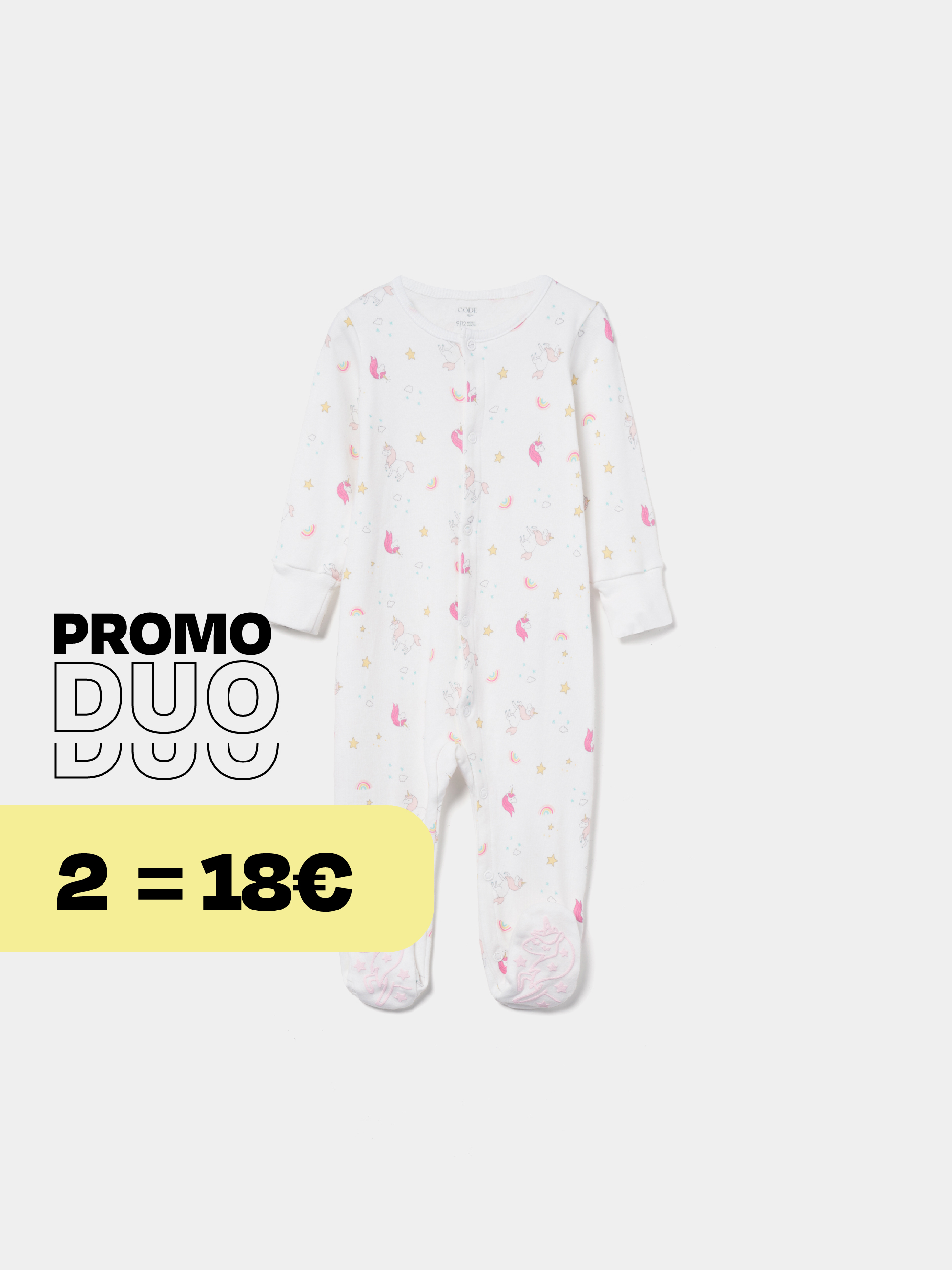 Babygrow 100% algodão