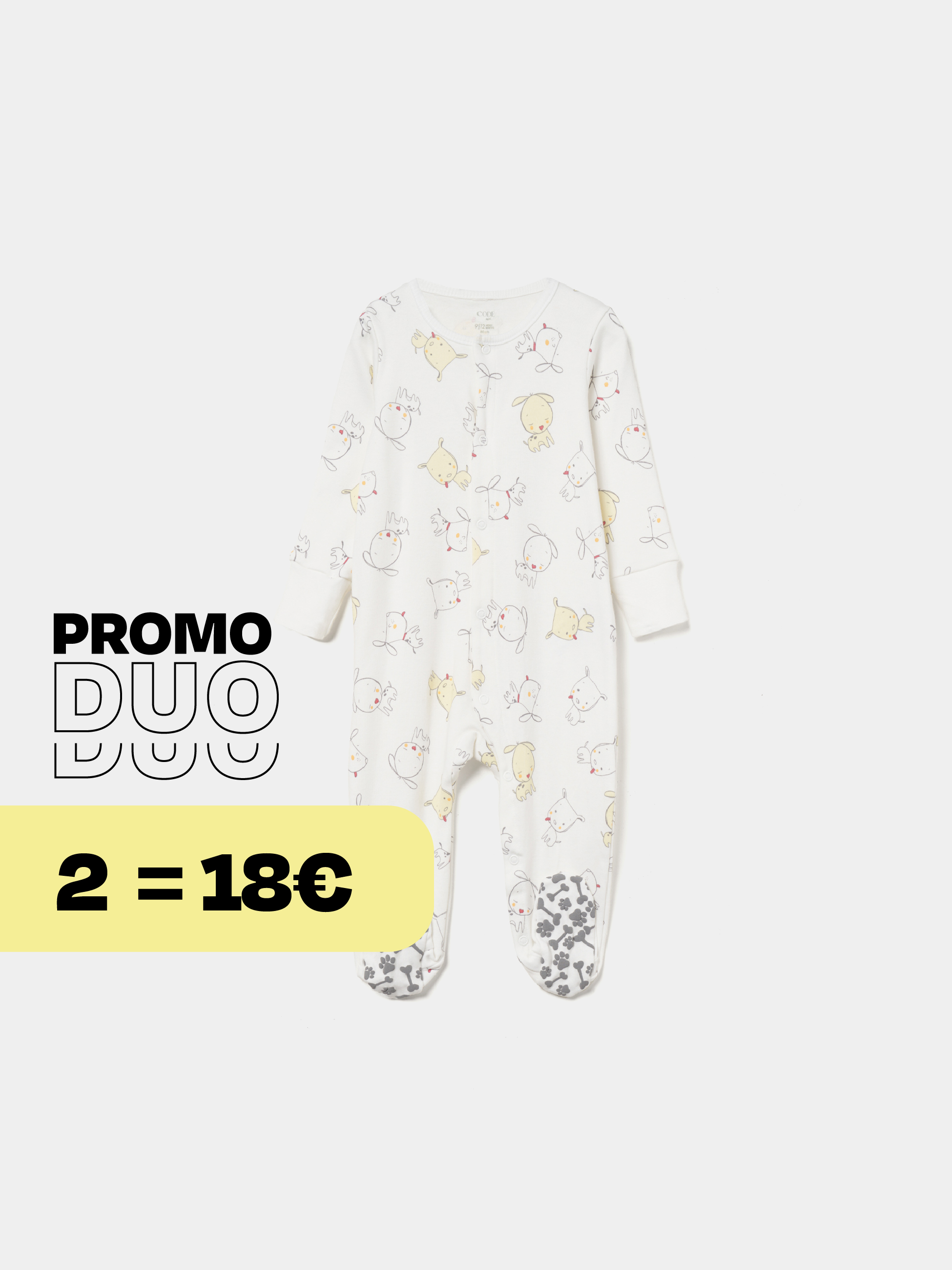 Babygrow 100% algodão