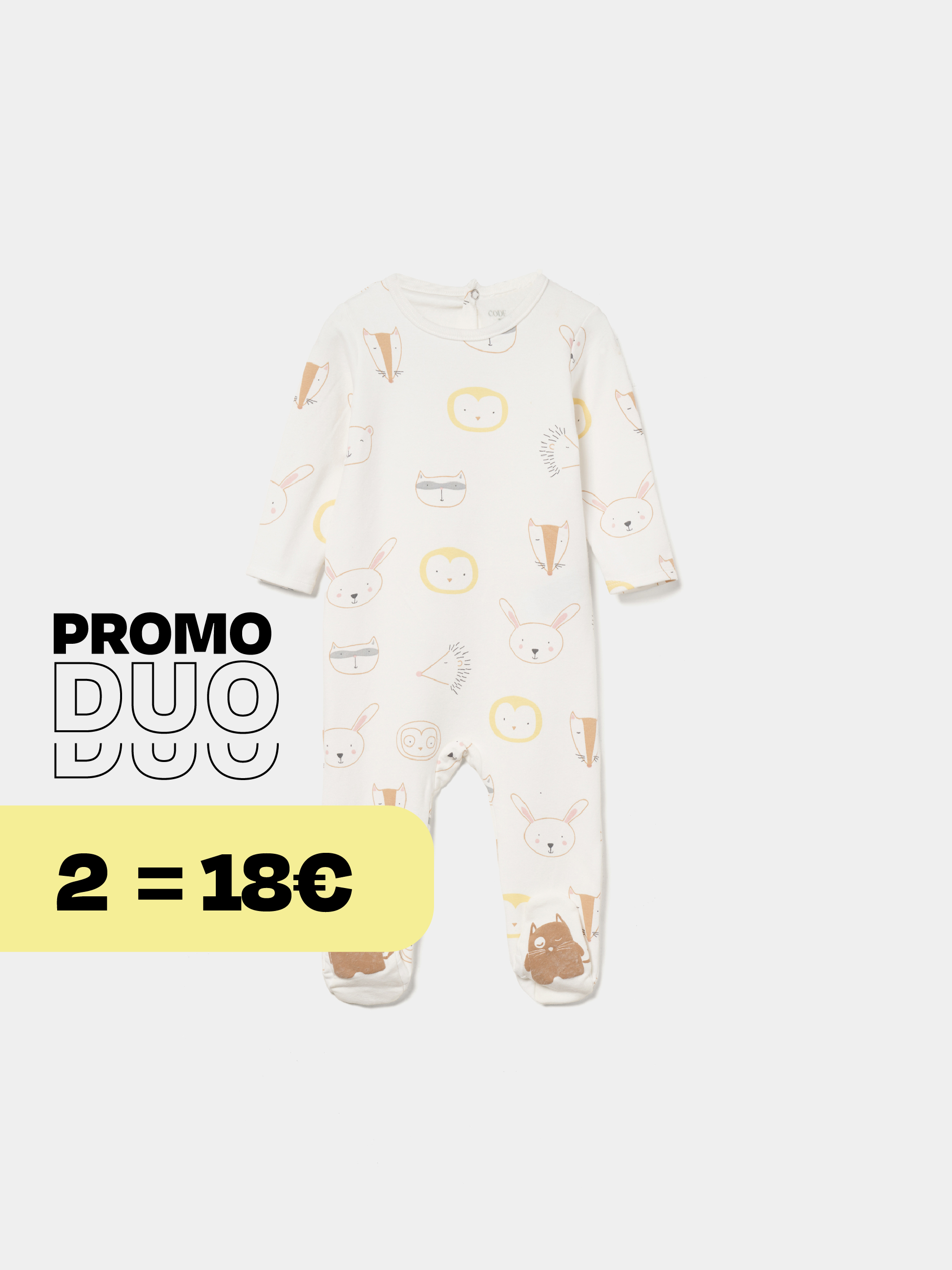 Babygrow 100% algodão