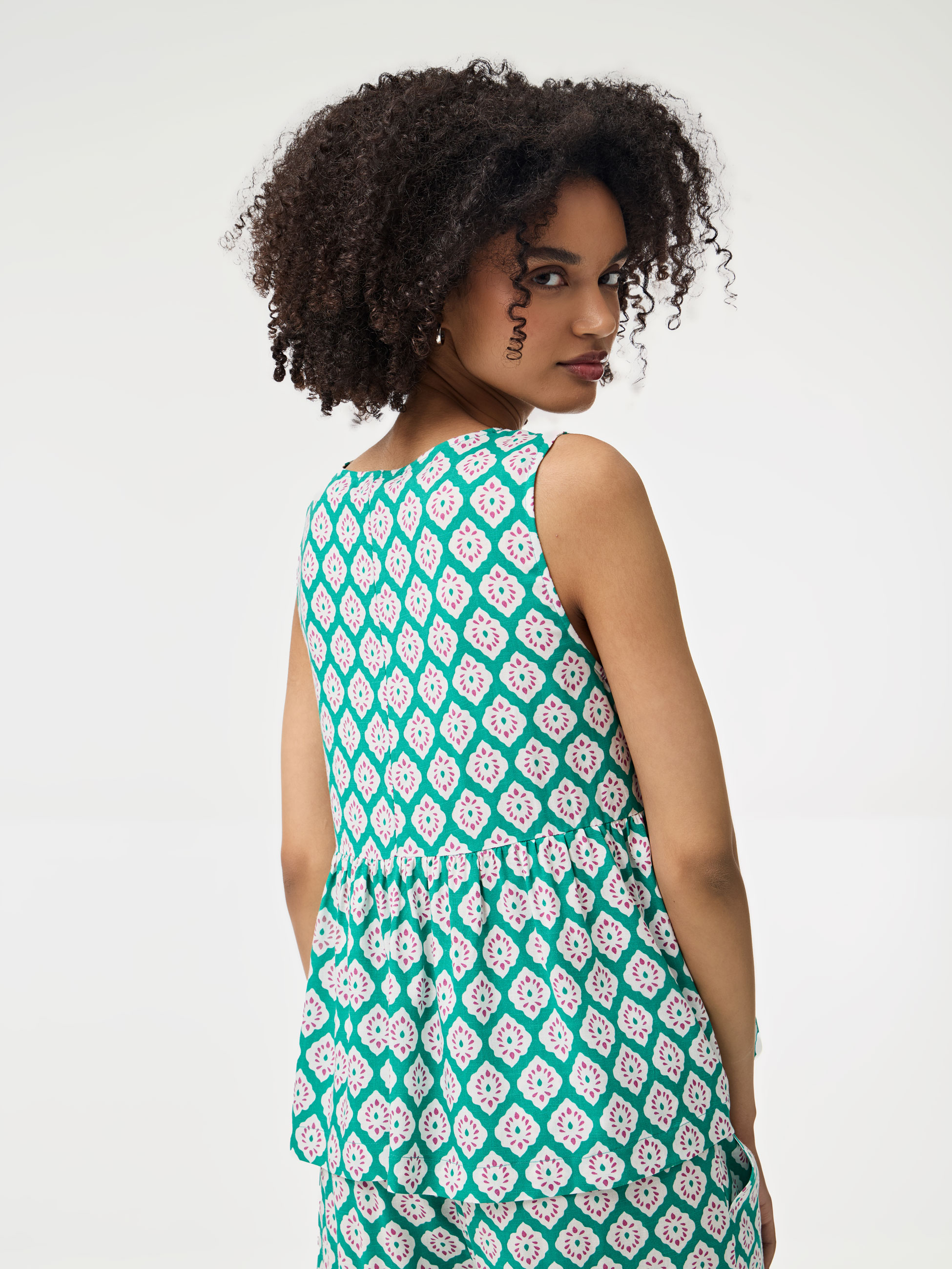 Blusa fluida estampada