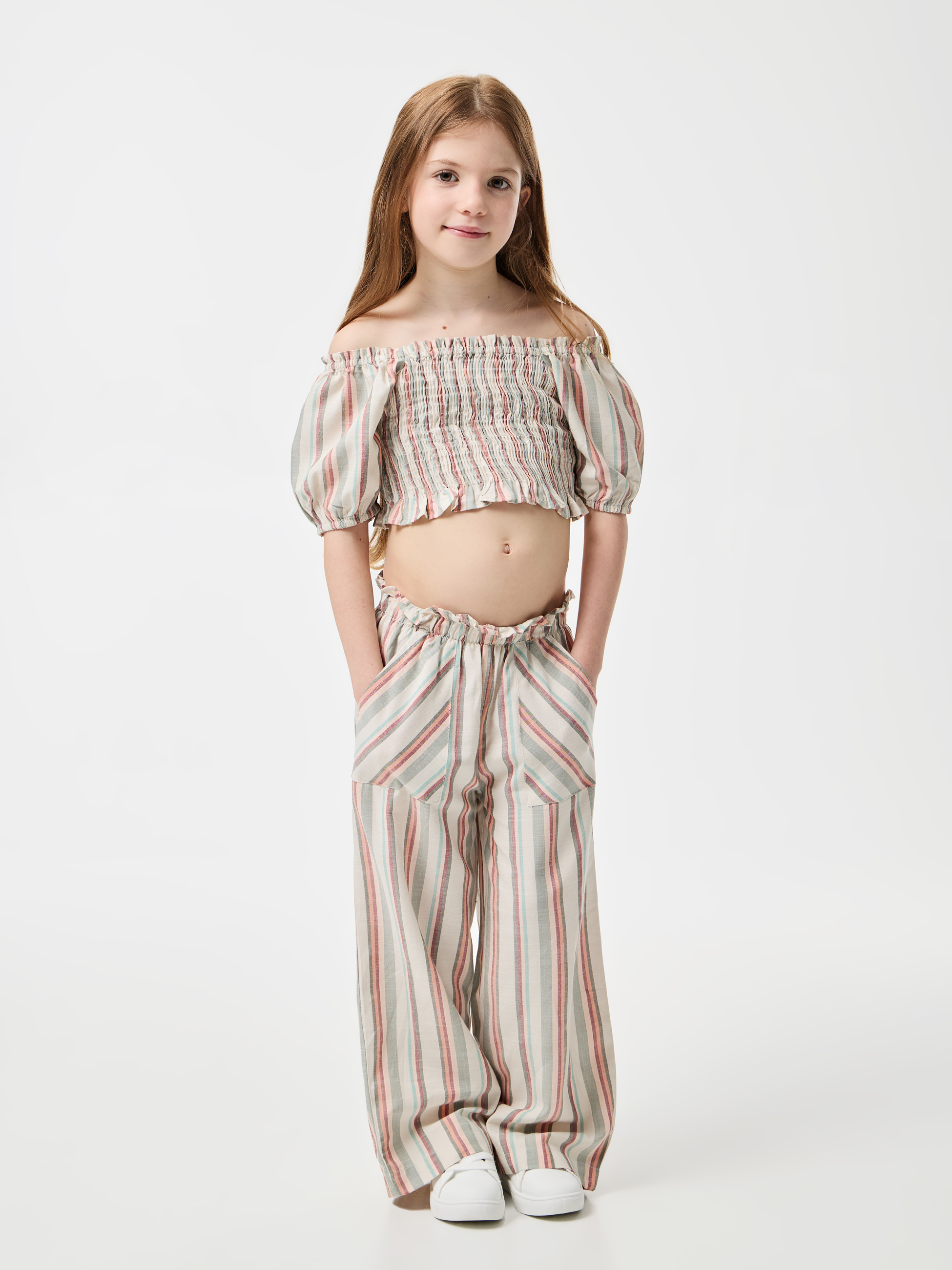 Top cropped com riscas