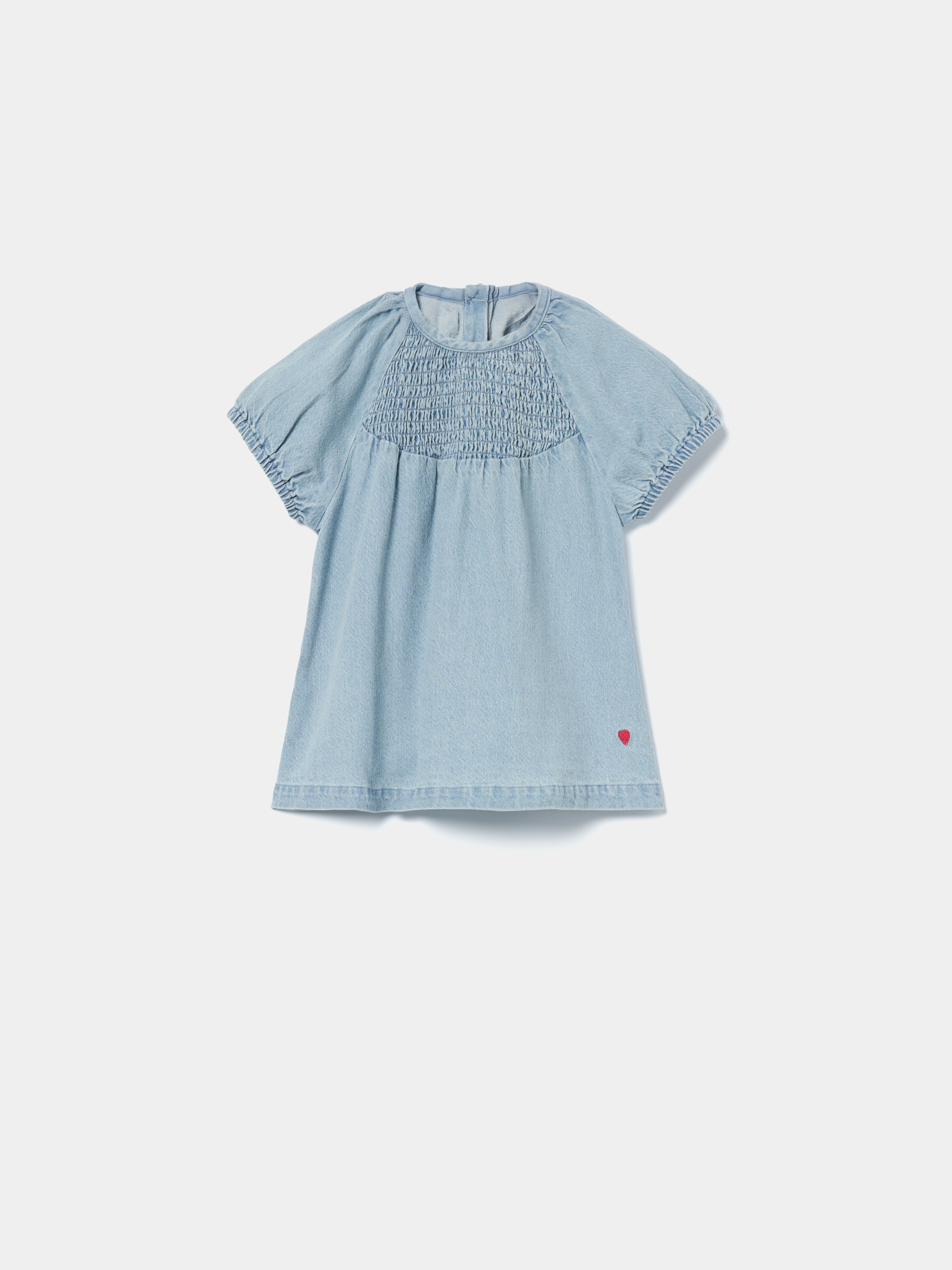 Vestido curto em ganga