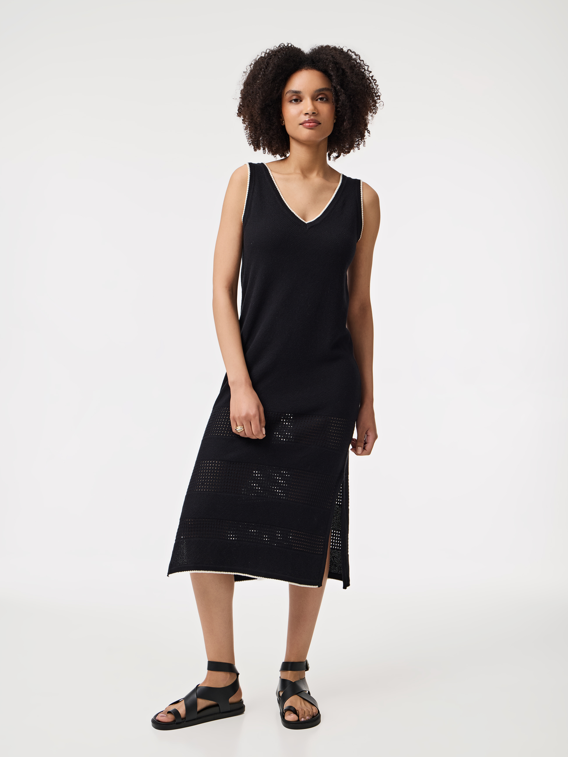 Vestido midi bordado