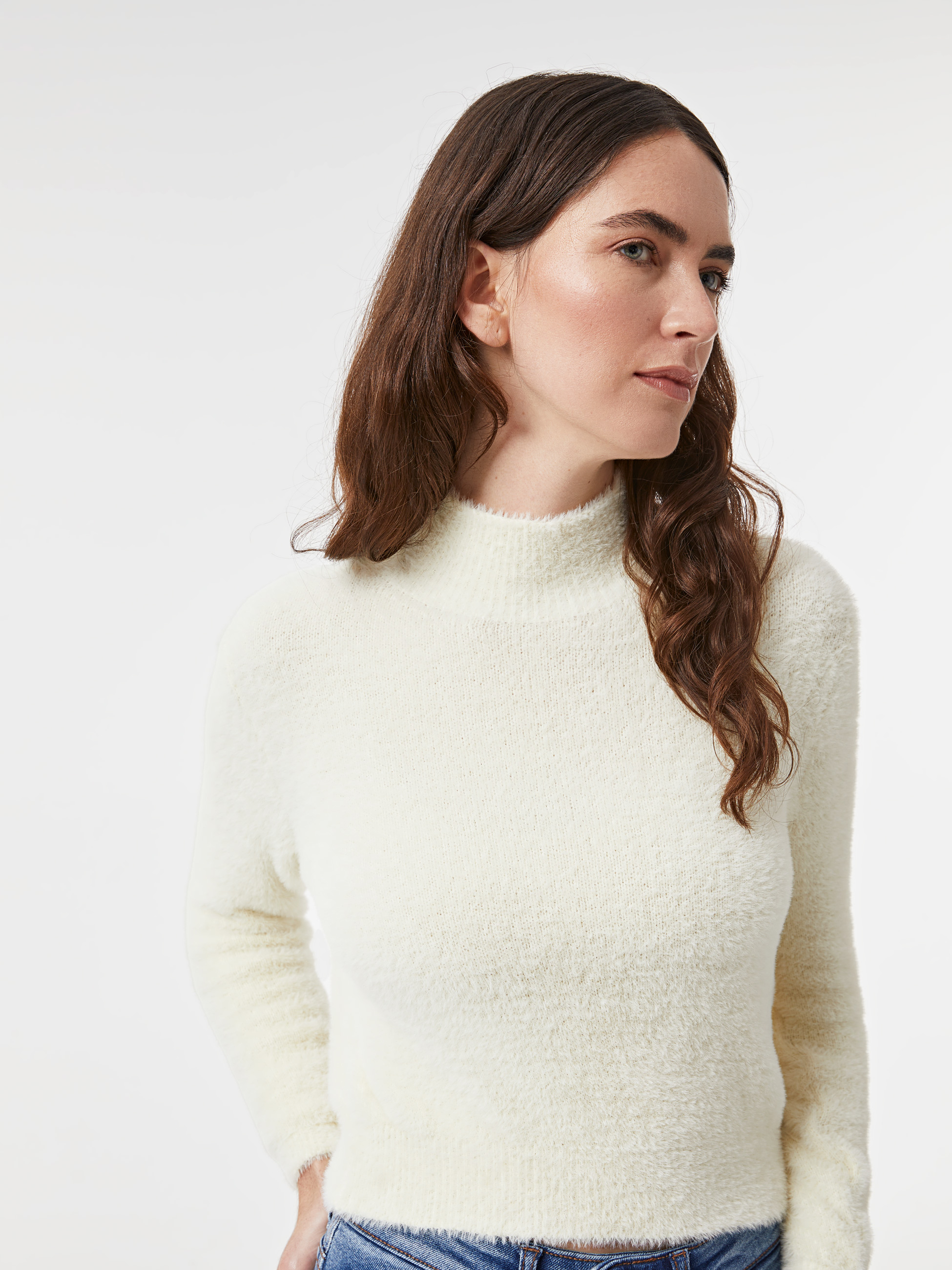 Camisola com pelo sintético