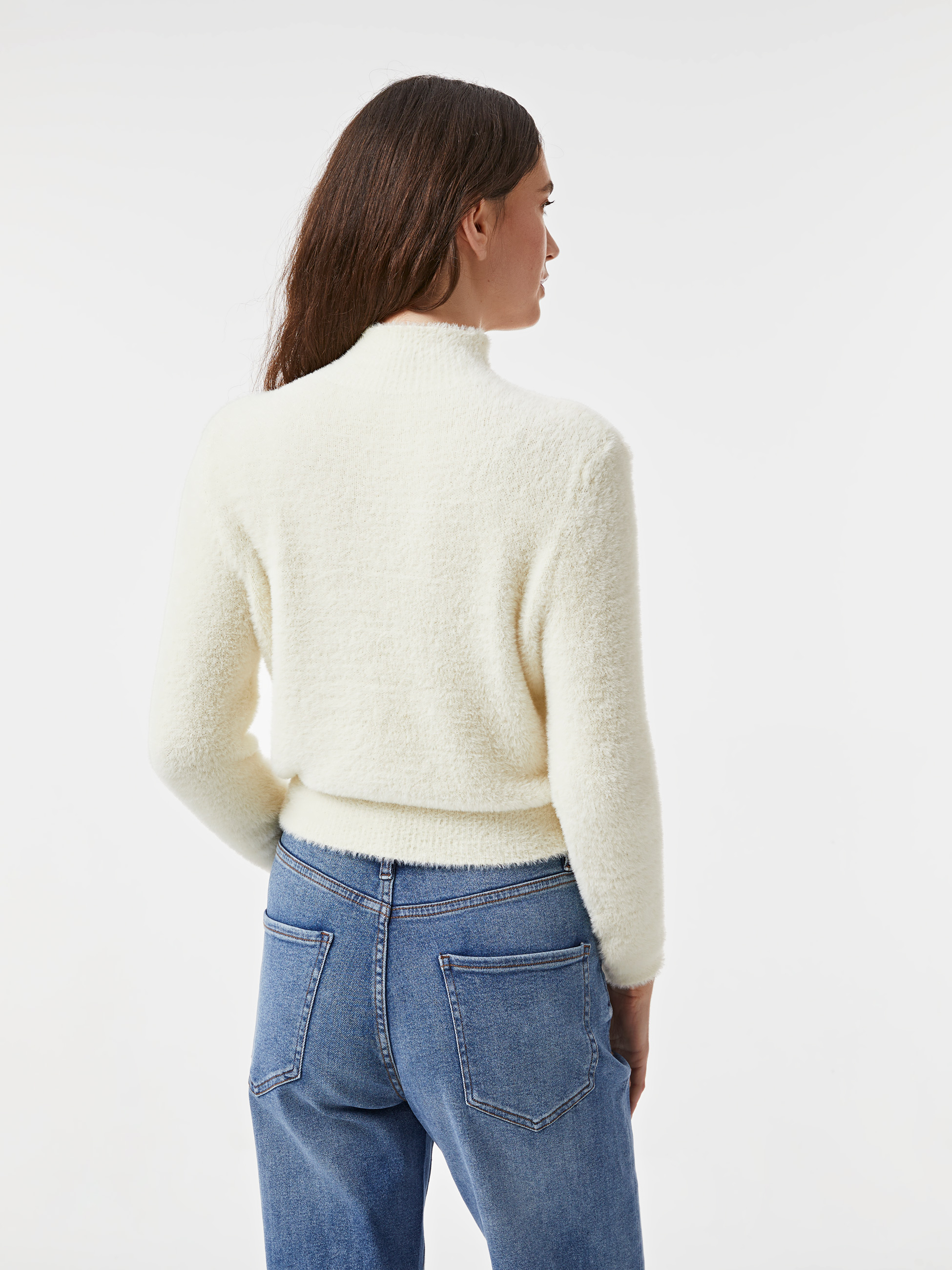 Camisola com pelo sintético