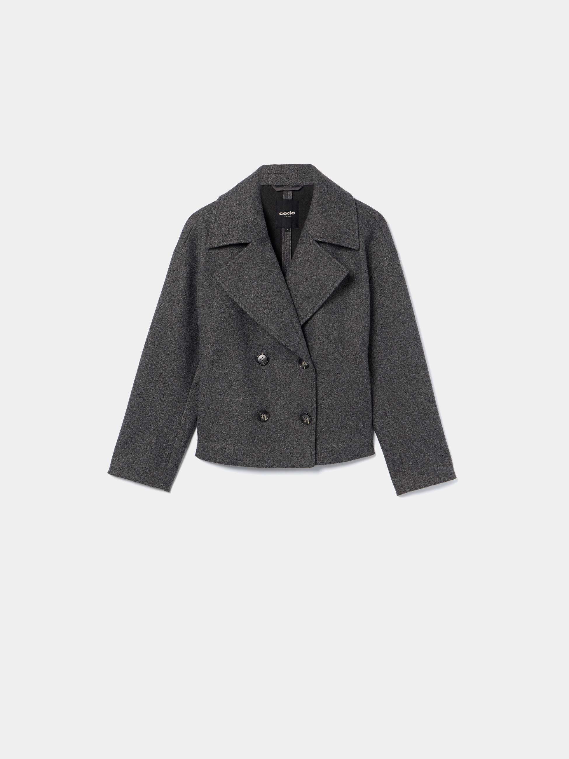 Casaco curto em fazenda